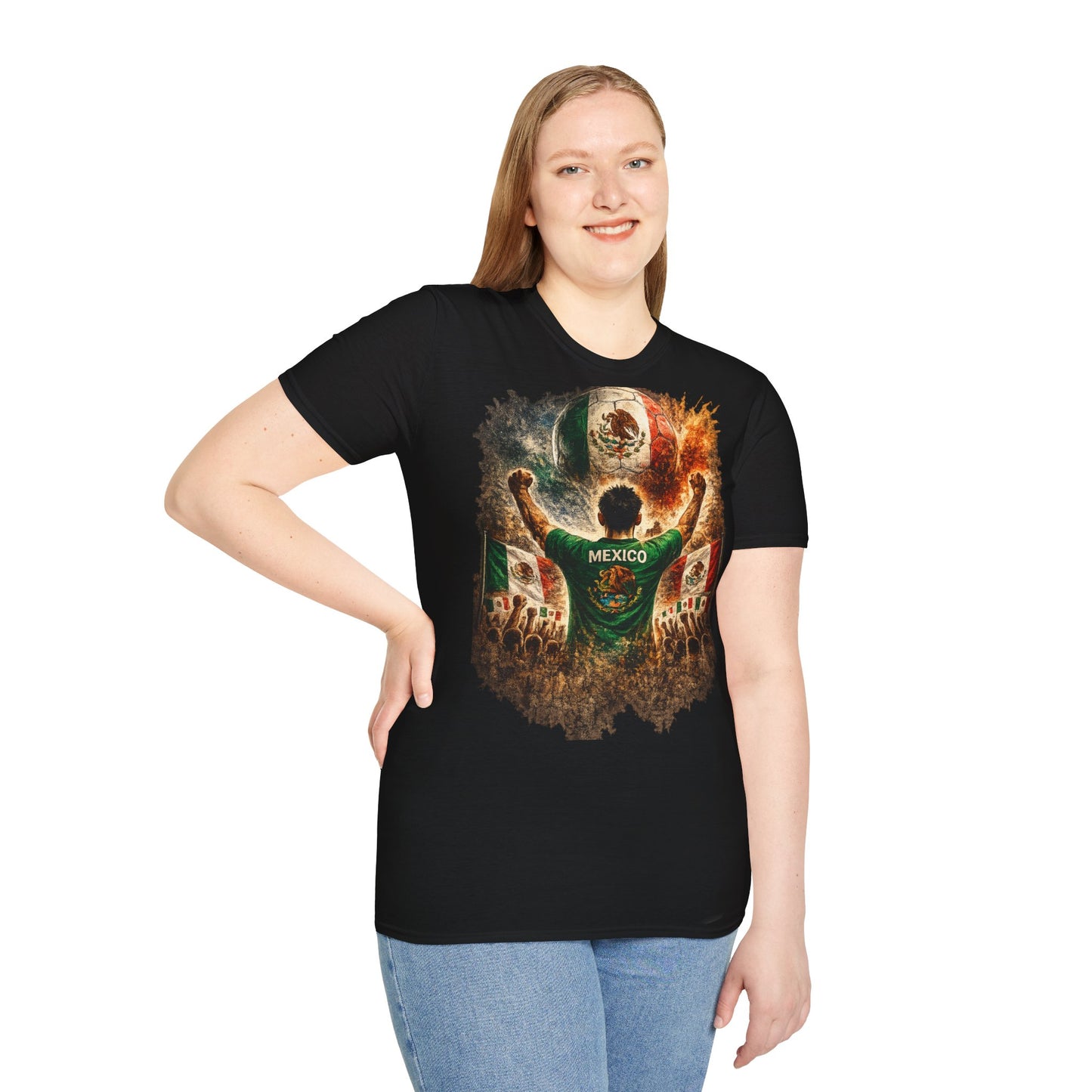 Mexiko Fußball Fan T-Shirt | Mexiko Supporter Shirt | Mexico Fan Design | Fußball Fanartikel | Geschenk für Mexiko Fans