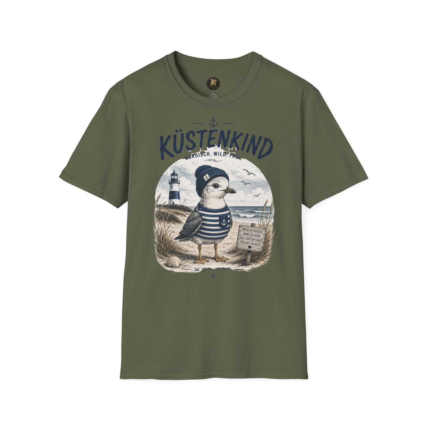 Küstenkind Möwe T-Shirt – Nordisch. Wild. Frei. | Maritimes Küstendesign für Nordsee- & Ostseefans
