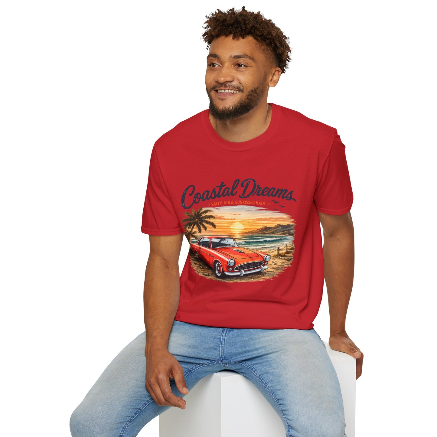 Coastal Dreams T-Shirt – Salzige Luft & Sonnengeküsstes Haar | Vintage Oldtimer Strand Motiv