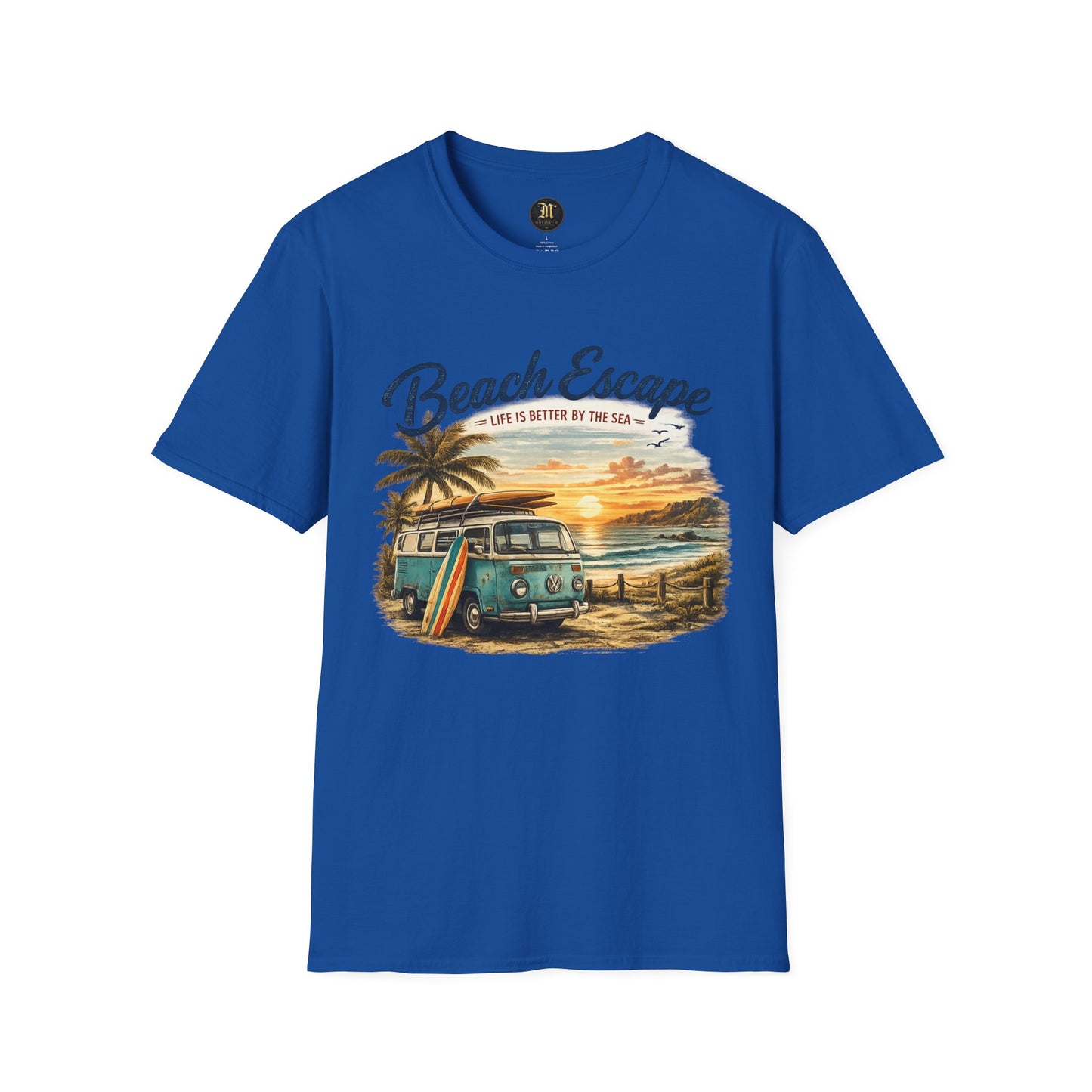 Beach Escape – Life Is Better By The Sea T-Shirt | Vintage Surf Van Beach Shirt | Summer Roadtrip Tee
