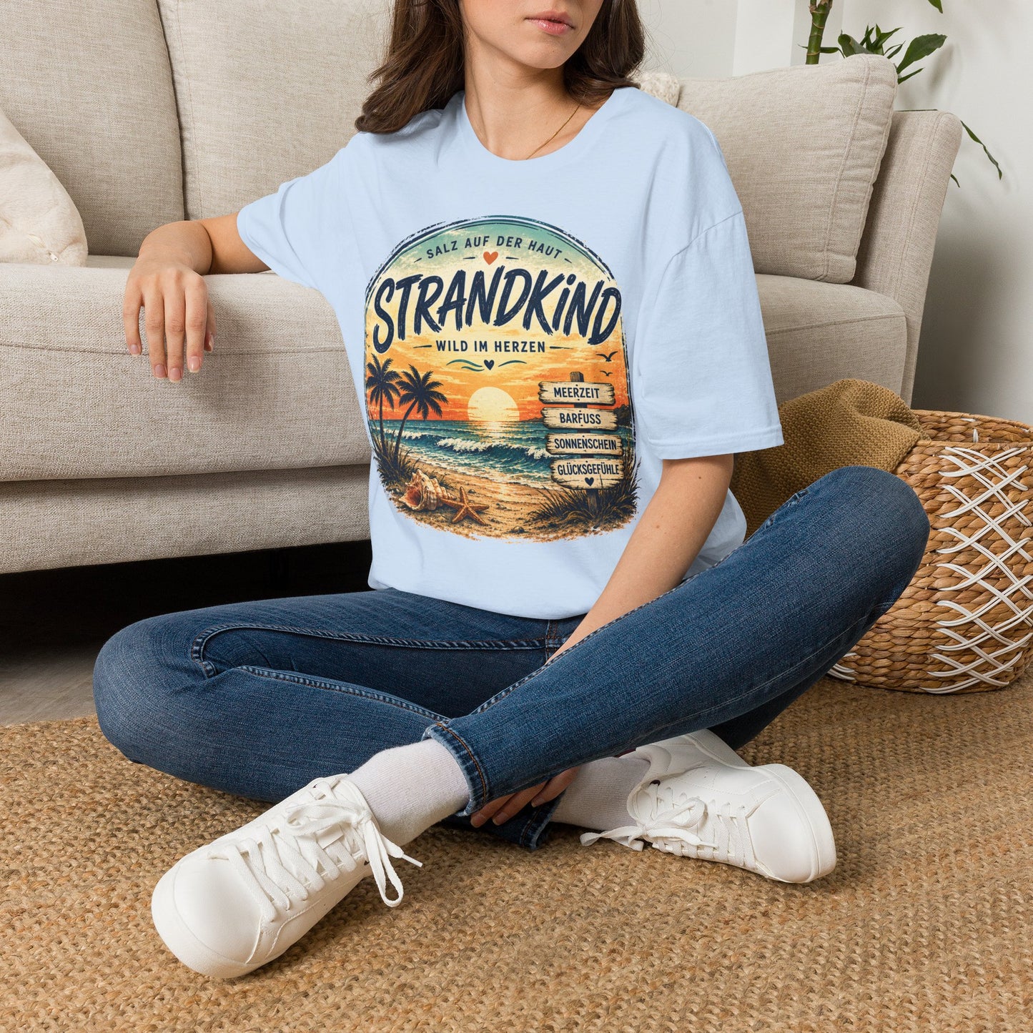 Strandkind T-Shirt – Salz auf der Haut, Wild im Herzen | Sommer & Meer Motiv