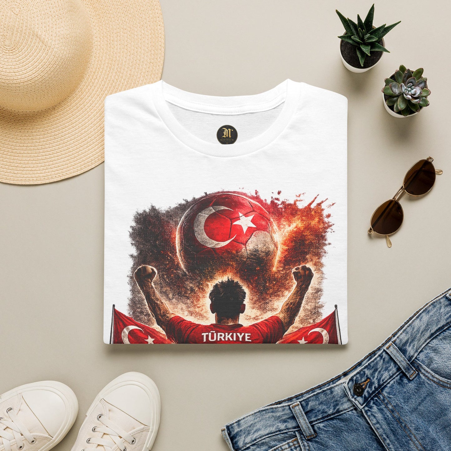 Türkei Fußball Fan T-Shirt – Türkei Flagge Supporter Design | Türkiye Fußball Fanartikel | Geschenk für Fußballfans