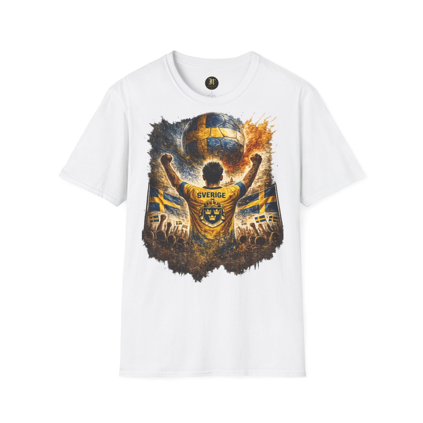 Schweden Fußball Fan T-Shirt – Schweden Flagge Supporter Design | Fußball Fanartikel | Geschenk für Fußballfans