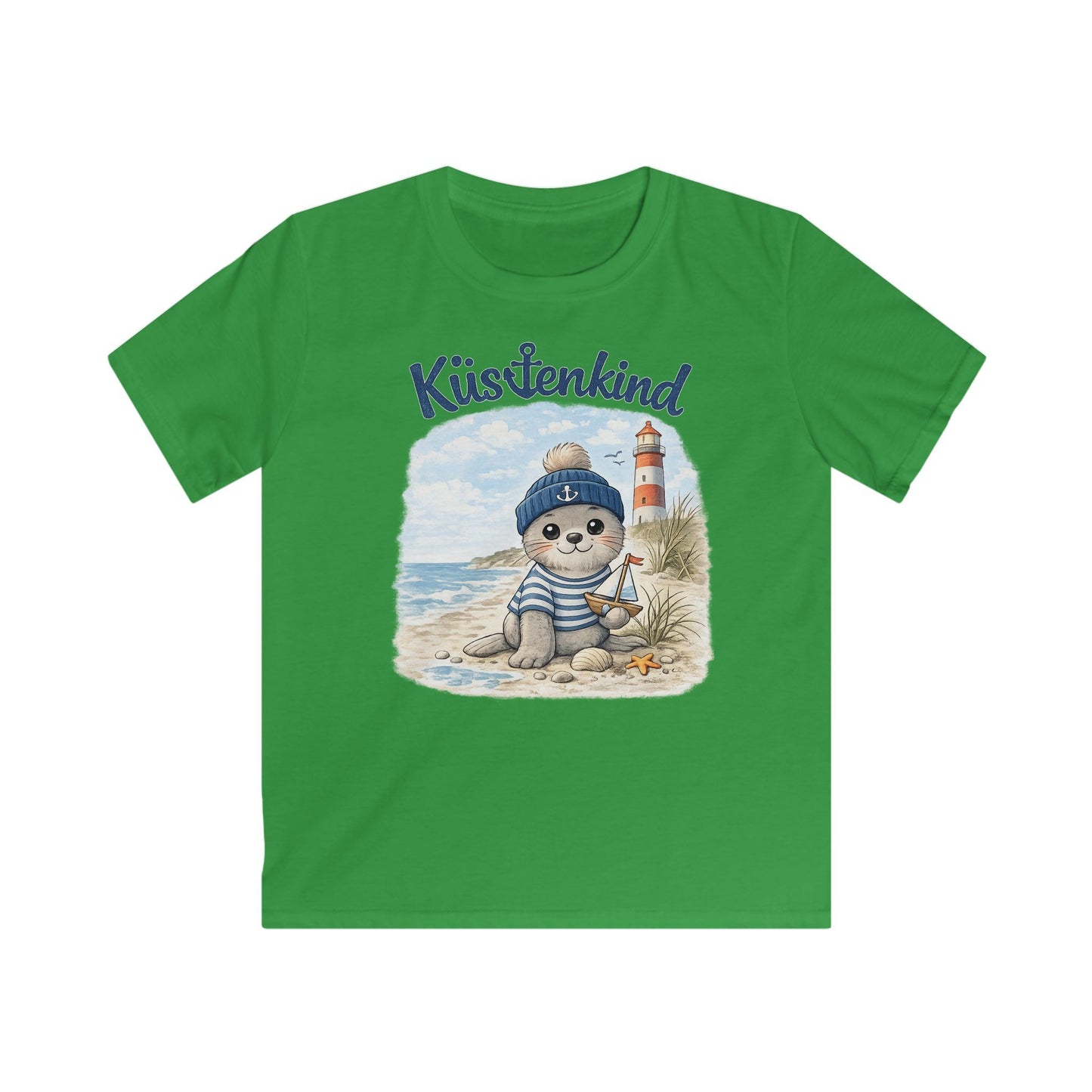 Küstenkind Kinder Shirt mit Robbe – Nordisch Wild Frei – Maritimes Kinder T-Shirt für Nordsee & Ostsee Fans