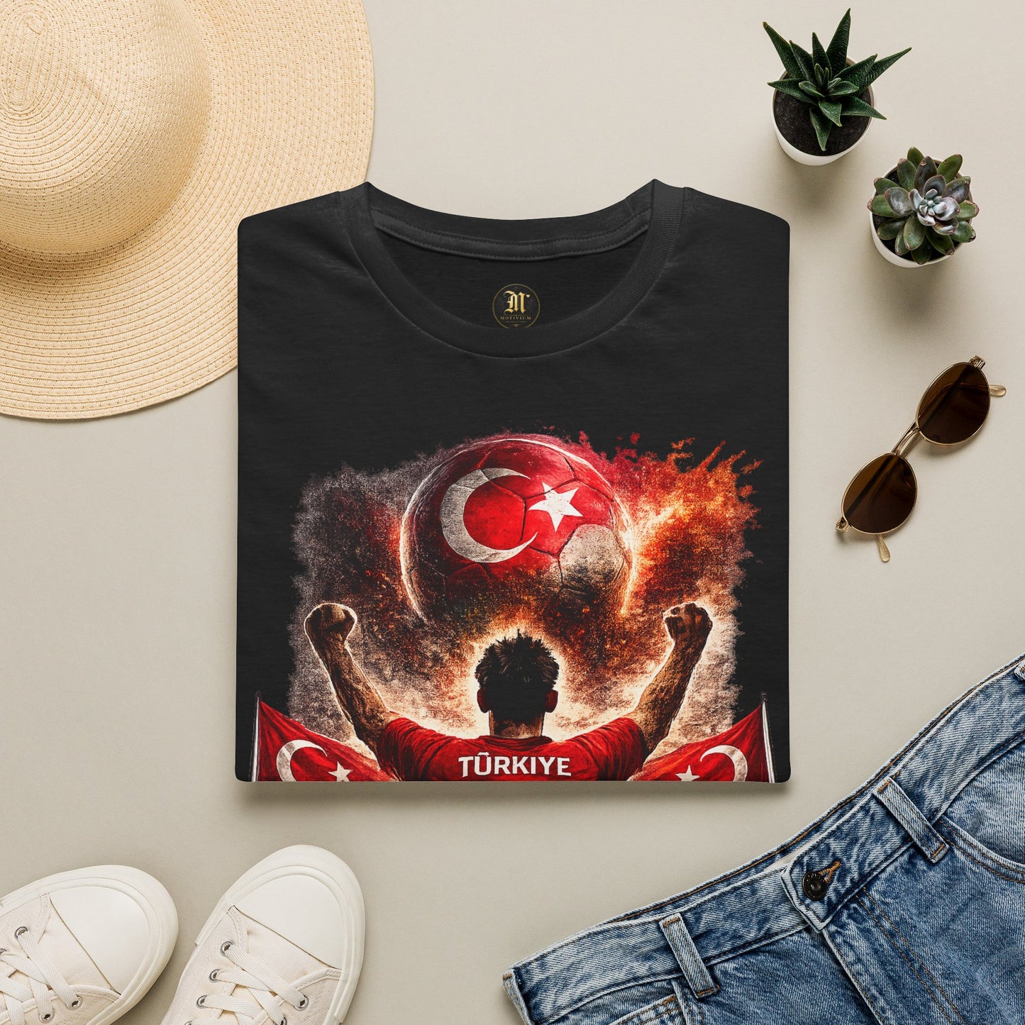 Türkei Fußball Fan T-Shirt – Türkei Flagge Supporter Design | Türkiye Fußball Fanartikel | Geschenk für Fußballfans