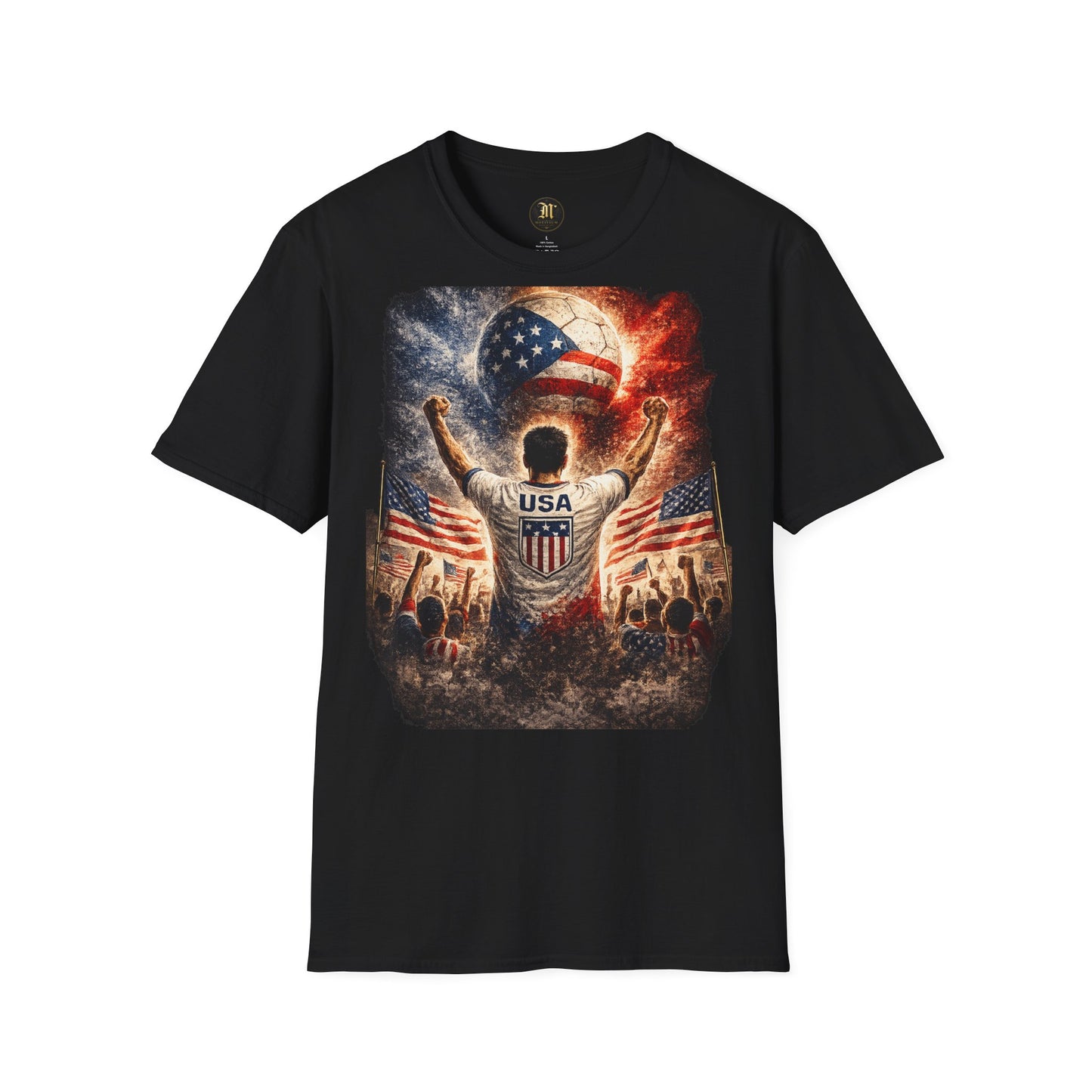 USA Fußball Fan T-Shirt | USA Supporter Shirt | United States Fan Design | Fußball Fanartikel | Geschenk für USA Fans