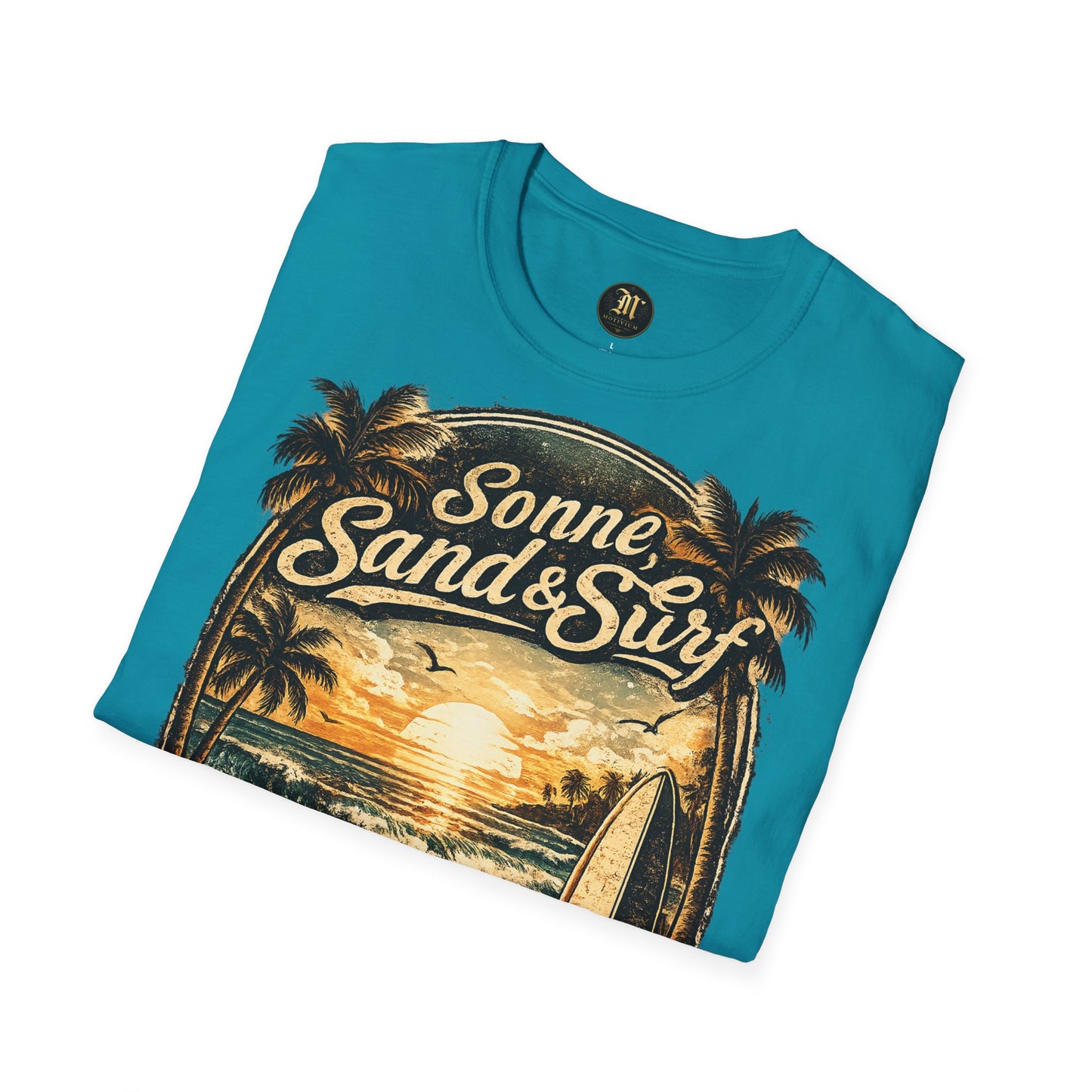 🌴 Sonne, Sand & Surf T-Shirt – Lebe Frei | Vintage Beach Lifestyle Design