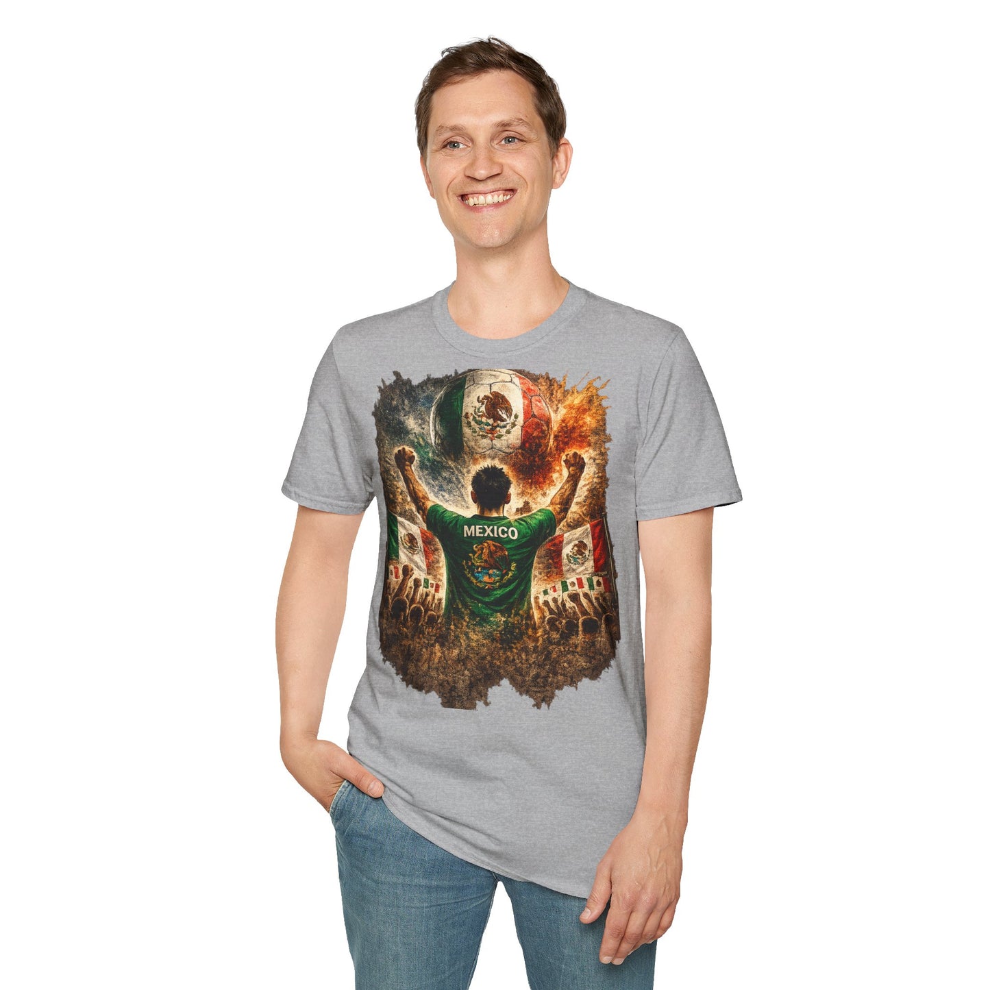 Mexiko Fußball Fan T-Shirt | Mexiko Supporter Shirt | Mexico Fan Design | Fußball Fanartikel | Geschenk für Mexiko Fans