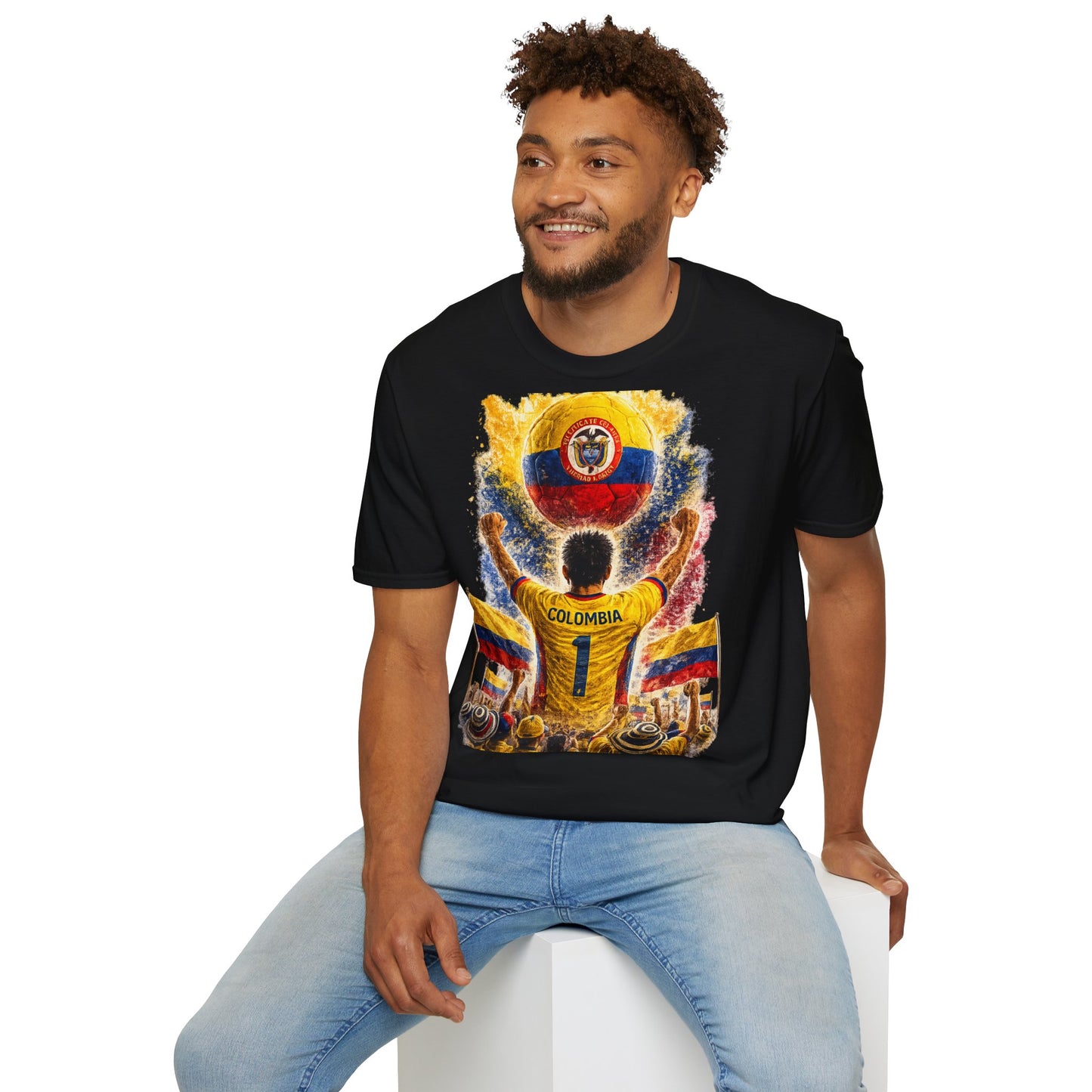 Kolumbien Fußball Fan T-Shirt | Kolumbien Supporter Shirt | Colombia Fan Design | Fußball Fanartikel | Geschenk für Kolumbien Fans
