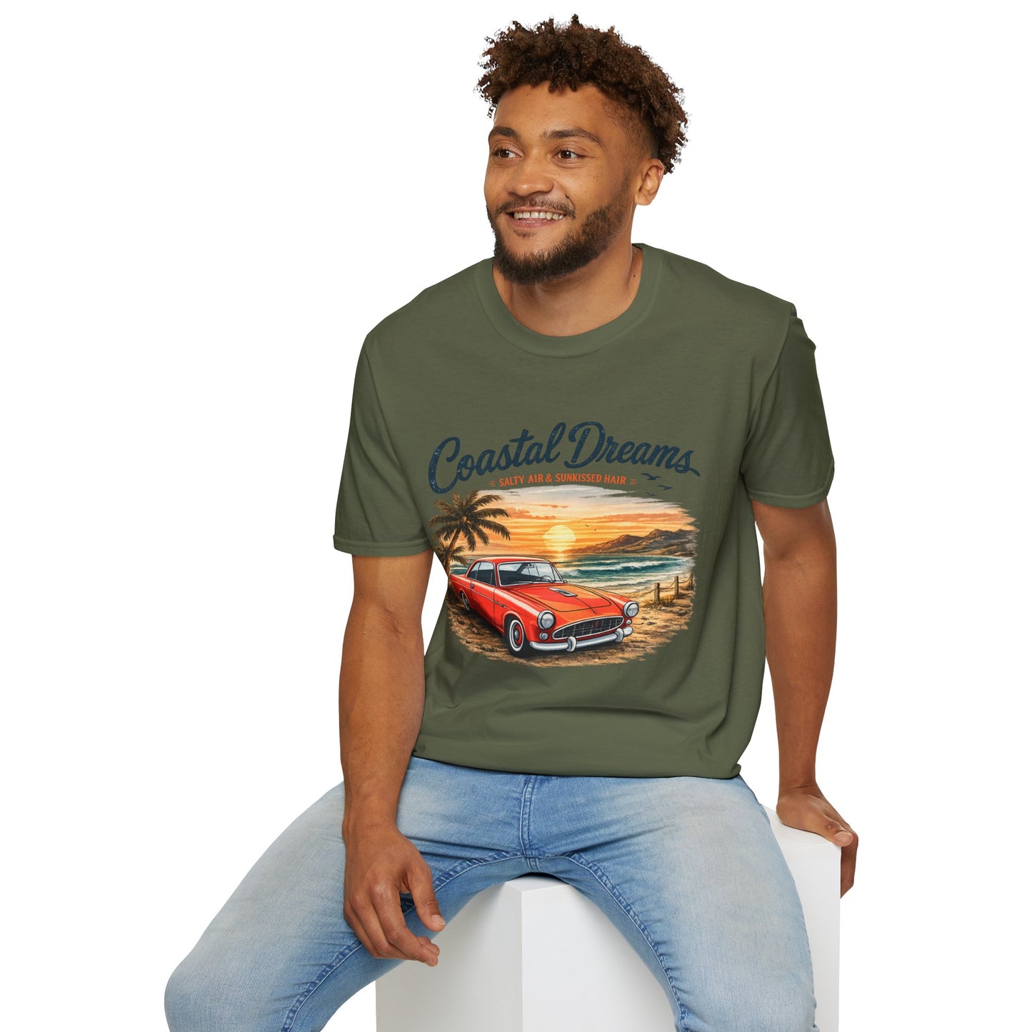 Coastal Dreams T-Shirt – Salzige Luft & Sonnengeküsstes Haar | Vintage Oldtimer Strand Motiv