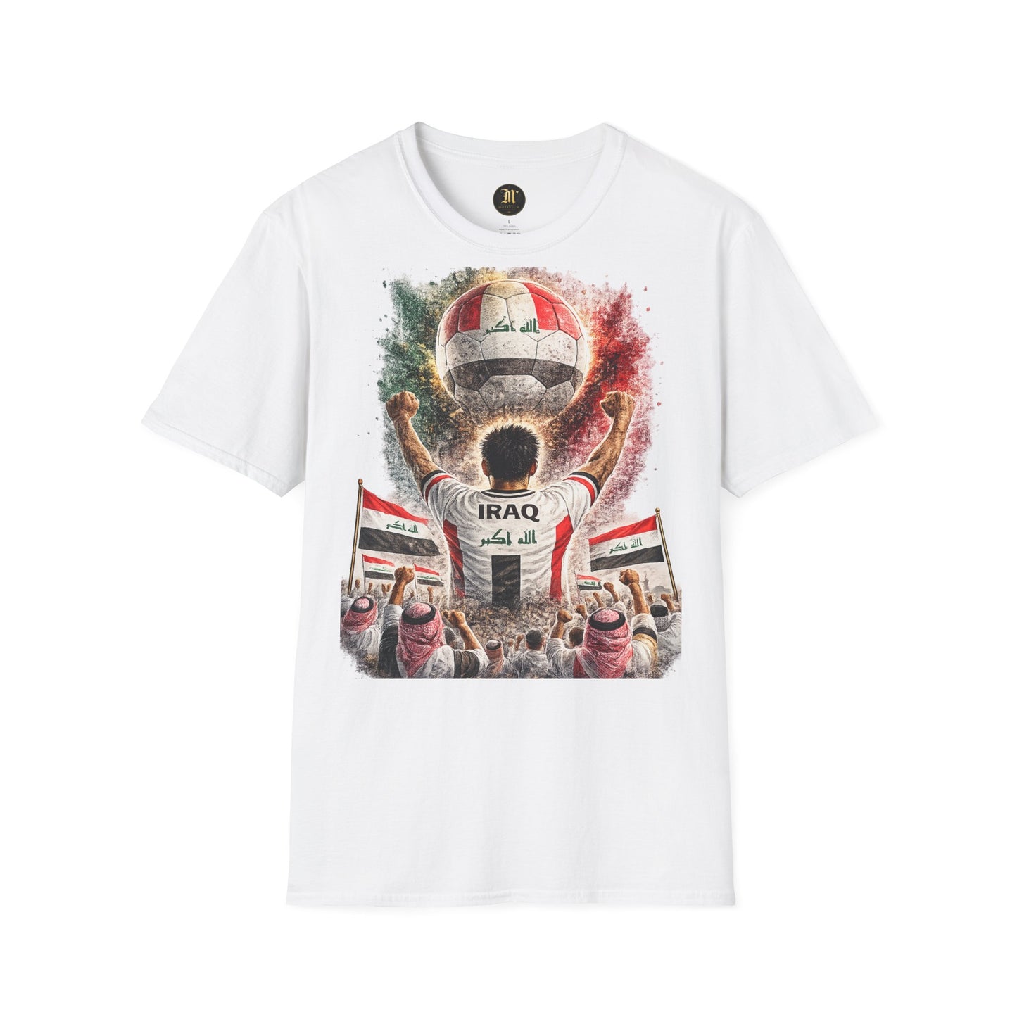 Irak Fußball Fan T-Shirt | Irak Supporter Shirt | Iraq Fan Design | Fußball Fanartikel | Geschenk für Irak Fans