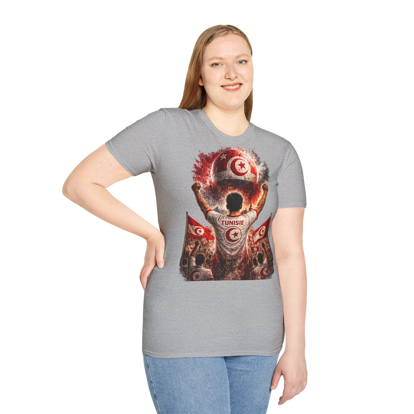 Tunesien Fußball Fan T-Shirt | Tunesien Supporter Shirt | Tunisia Fan Design | Fußball Fanartikel | Geschenk für Tunesien Fans