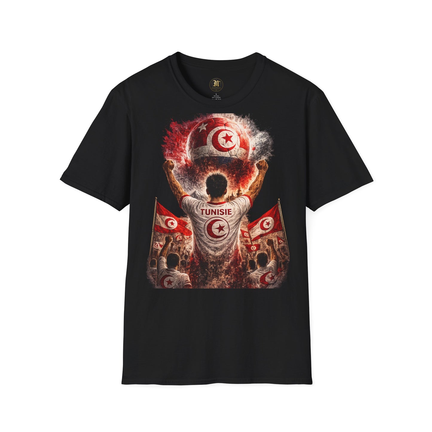 Tunesien Fußball Fan T-Shirt | Tunesien Supporter Shirt | Tunisia Fan Design | Fußball Fanartikel | Geschenk für Tunesien Fans