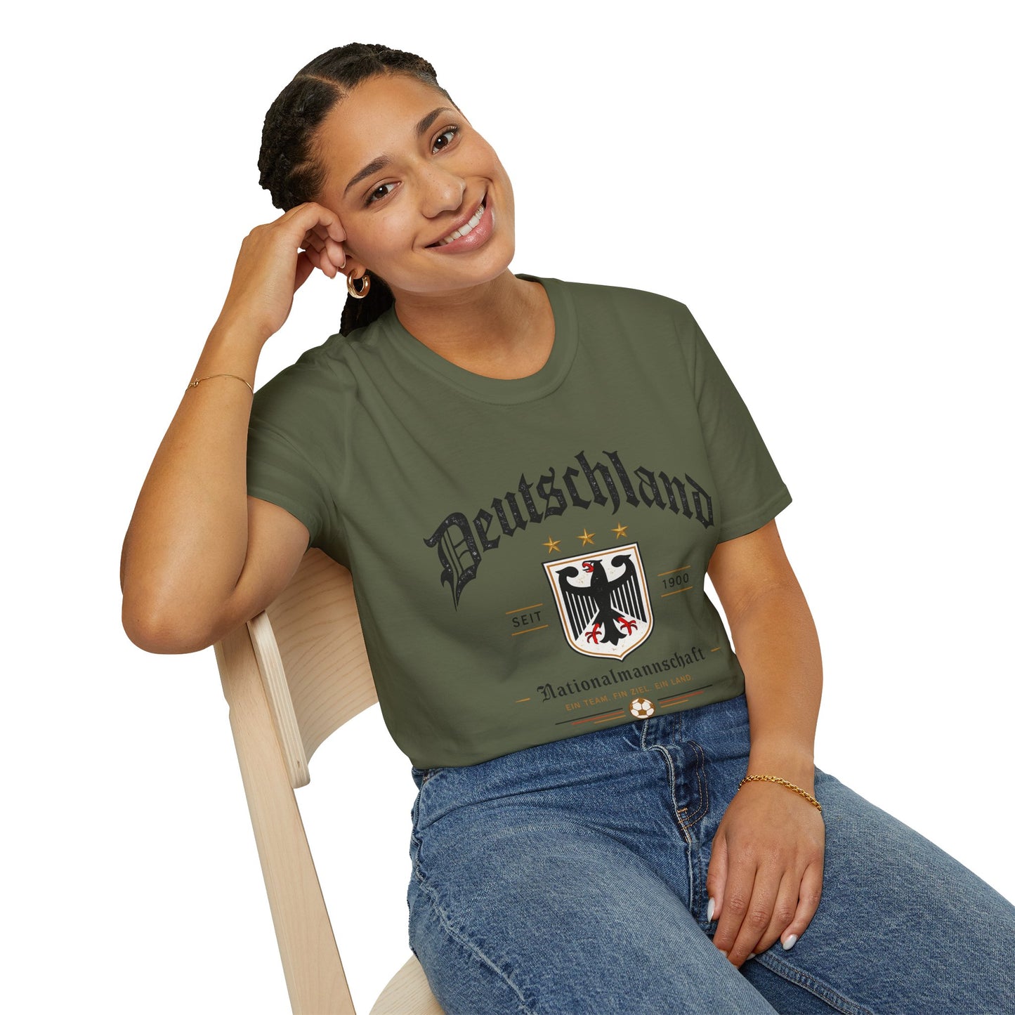 Deutschland Fußball Fan T-Shirt | Nationalmannschaft Vintage Shirt | Public Viewing Geschenk