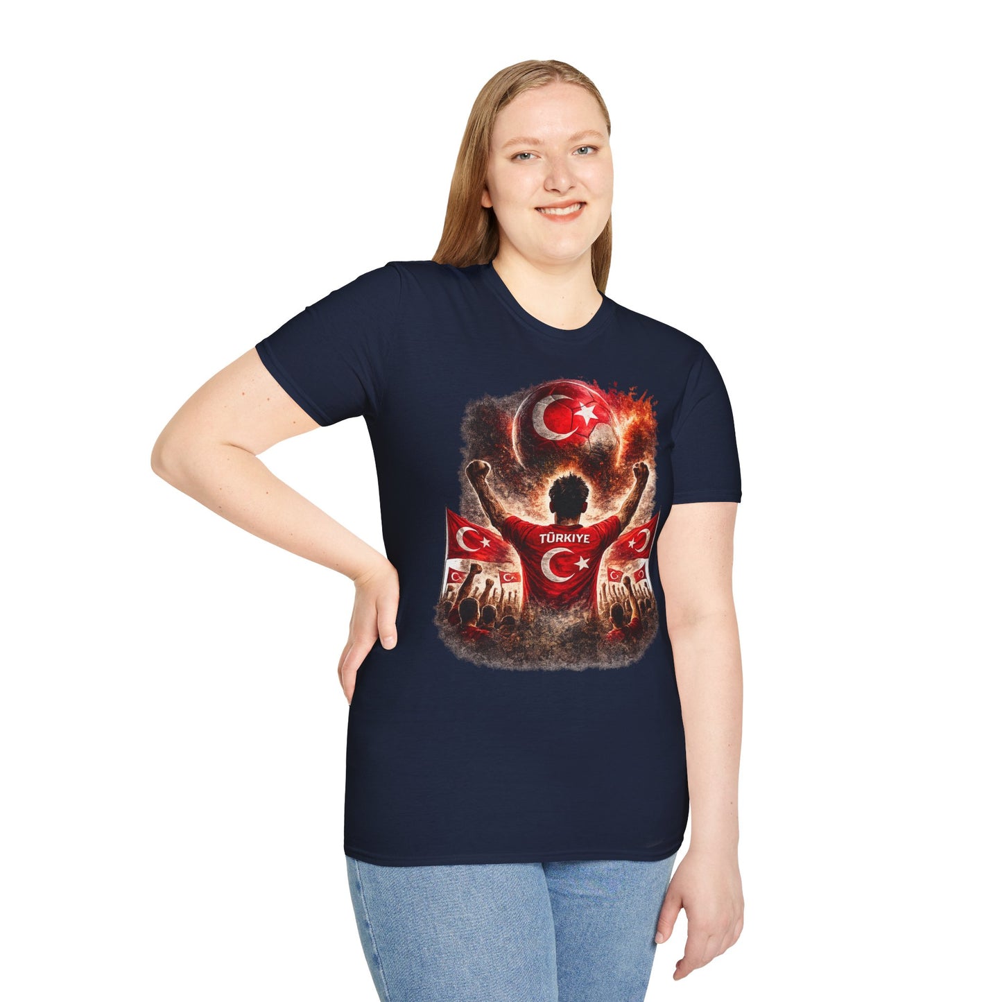 Türkei Fußball Fan T-Shirt – Türkei Flagge Supporter Design | Türkiye Fußball Fanartikel | Geschenk für Fußballfans