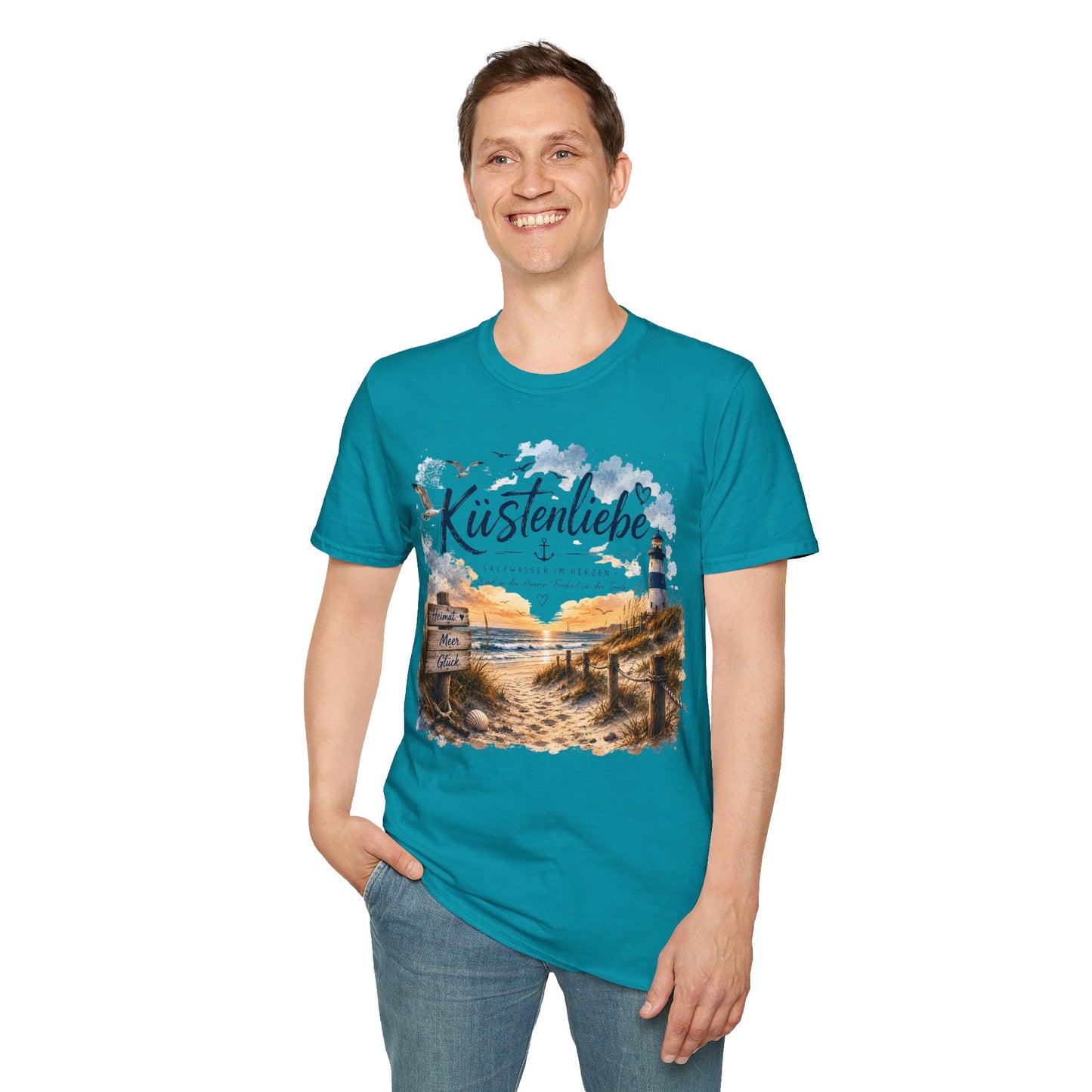 Küstenliebe T-Shirt – Salzwasser im Herzen | Maritimes Strandshirt für Meer- und Küstenfans