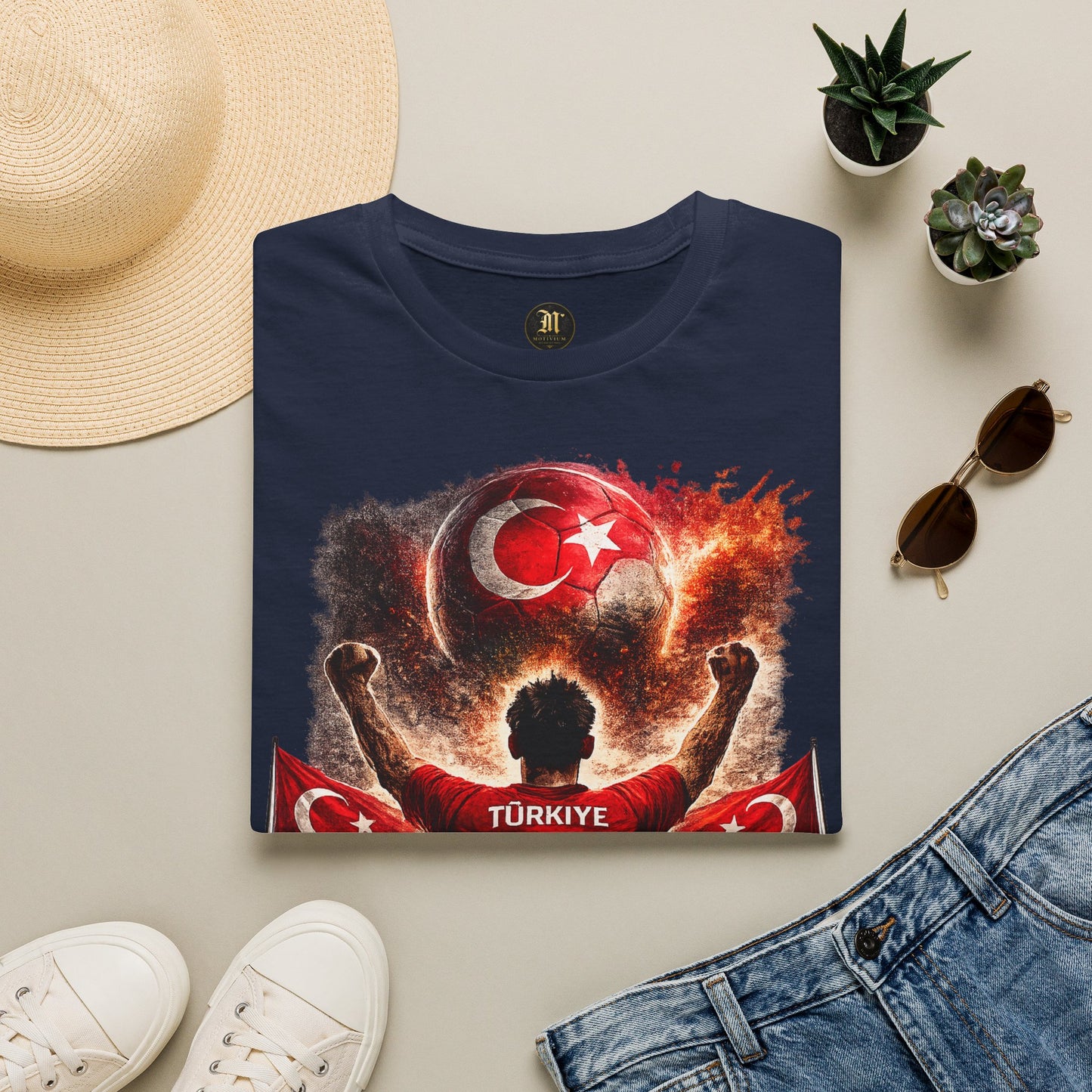 Türkei Fußball Fan T-Shirt – Türkei Flagge Supporter Design | Türkiye Fußball Fanartikel | Geschenk für Fußballfans