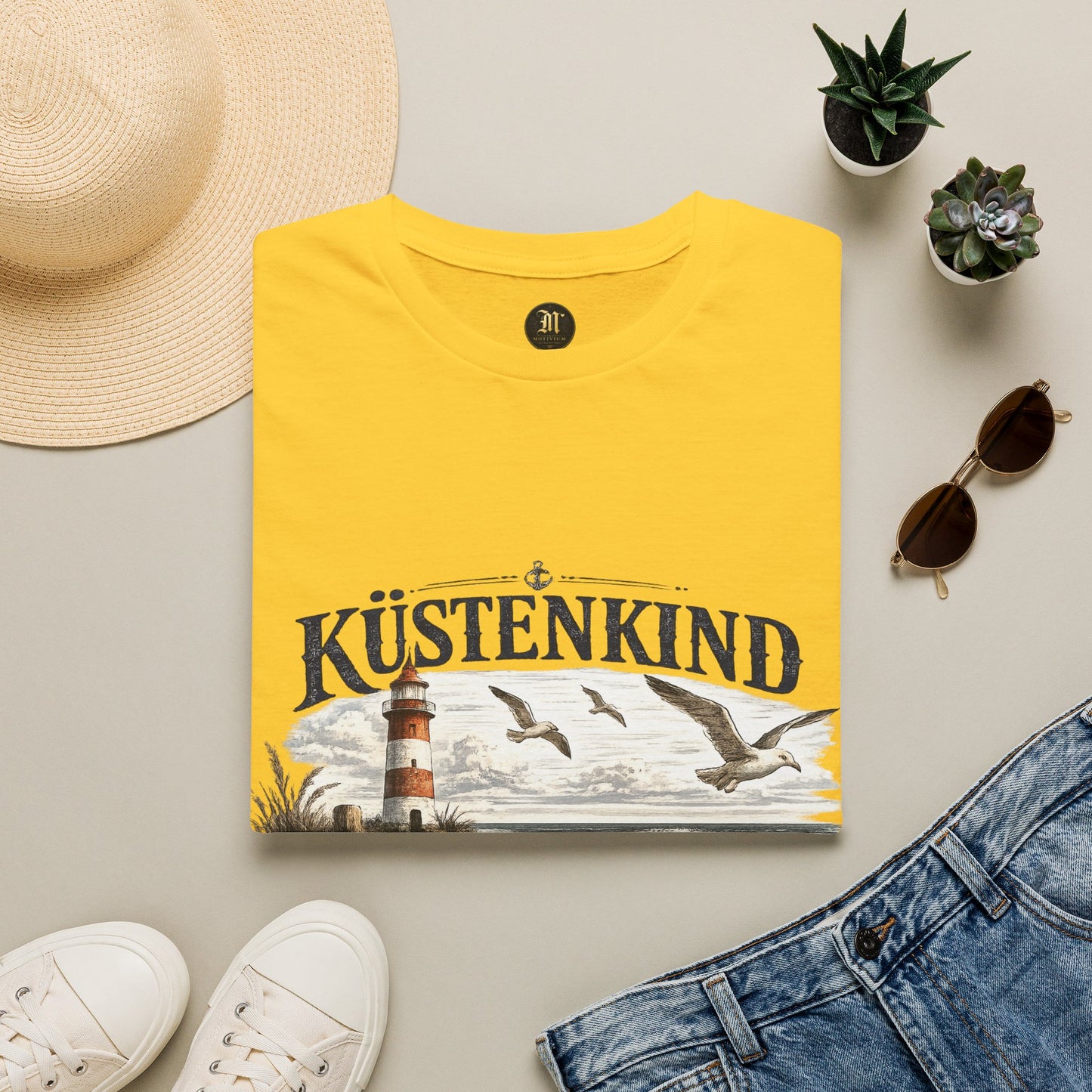 🌊 Küstenkind – Nordisch. Wild. Frei. | Vintage Nordsee T-Shirt mit Robbe & Leuchtturm