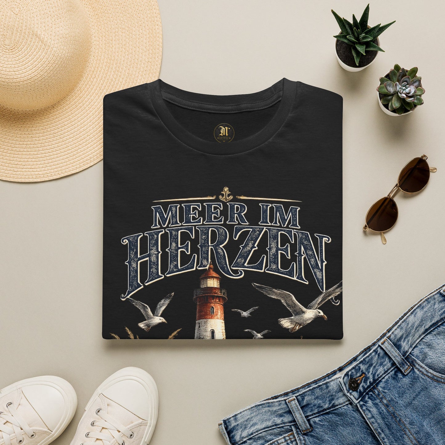 🌊 Meer im Herzen – Vintage Küsten T-Shirt