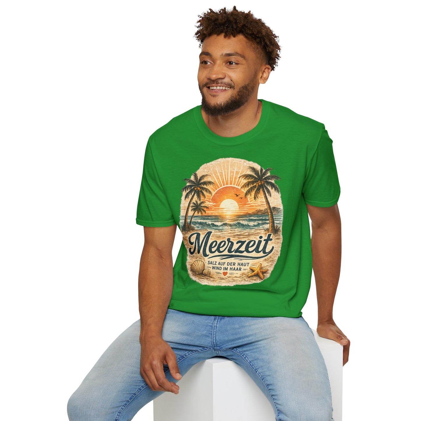 Meerzeit T-Shirt – Salz auf der Haut, Wind im Haar | Vintage Strand Shirt | Sommer Urlaub Meer Geschenk