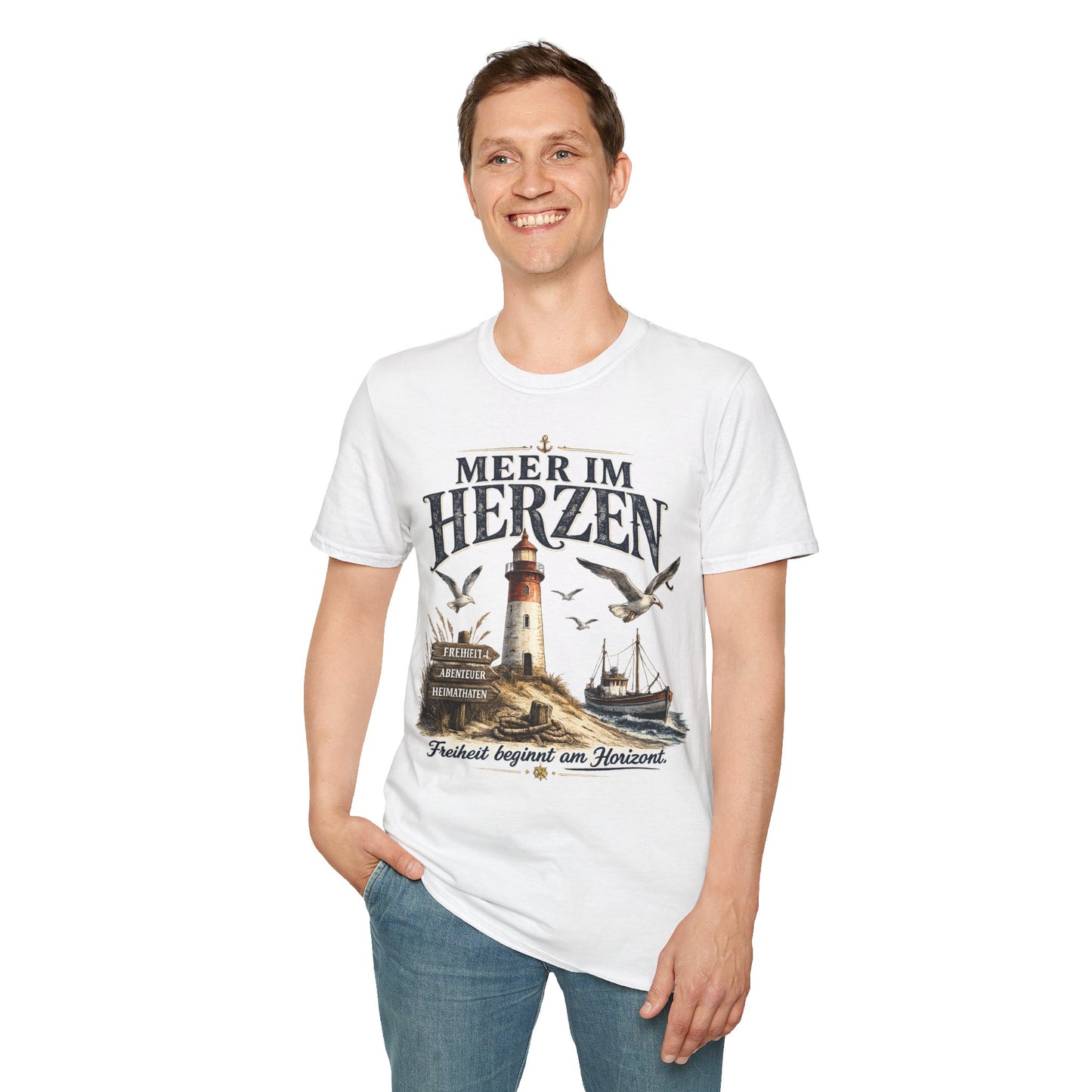 🌊 Meer im Herzen – Vintage Küsten T-Shirt