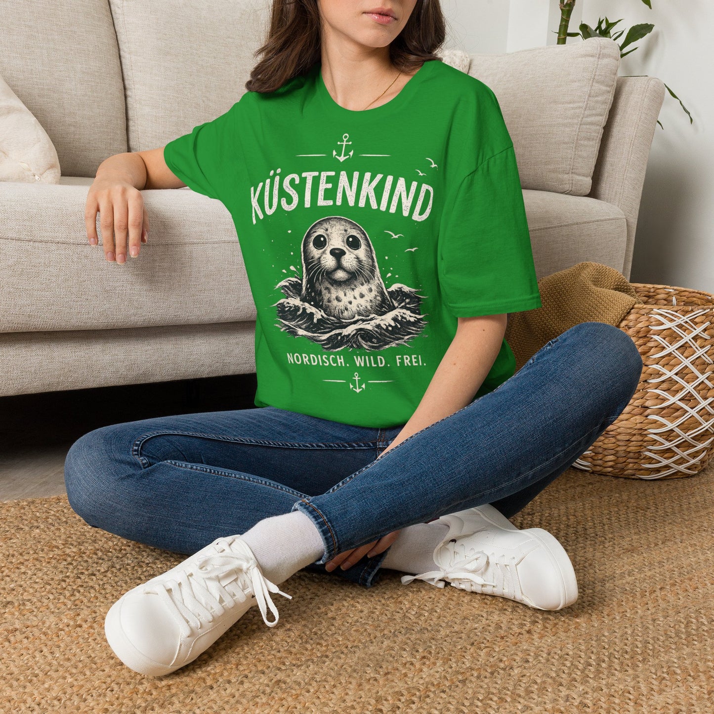 Küstenkind Robbe T-Shirt – Nordisch Wild Frei | Maritime Küstenliebe | Seal Ocean Beach Shirt | Nordsee Ostsee Geschenk