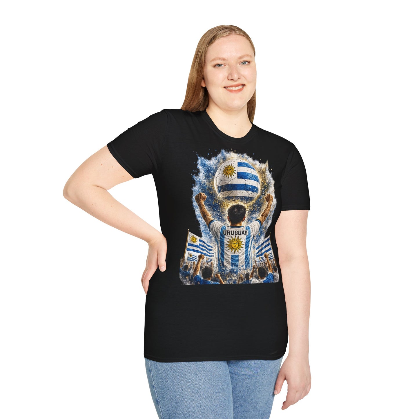 Uruguay Fußball Fan T-Shirt | Uruguay Supporter Shirt | Uruguay Fan Design | Fußball Fanartikel | Geschenk für Uruguay Fans