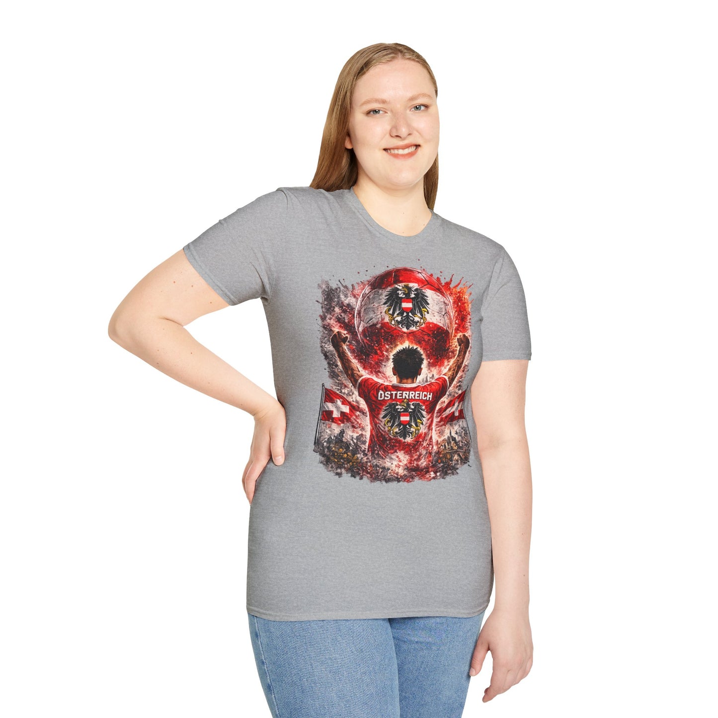 Österreich Fußball Fan T-Shirt – Österreich Flagge Supporter Design | Fußball Fanartikel | Geschenk für Fußballfans