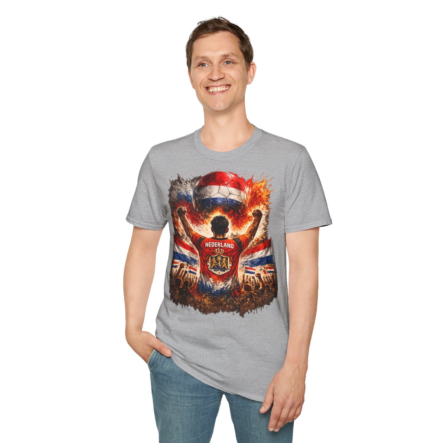 Niederlande Fußball Fan T-Shirt – Holland Flagge Supporter Design | Fußball Fanartikel | Geschenk für Fußballfans