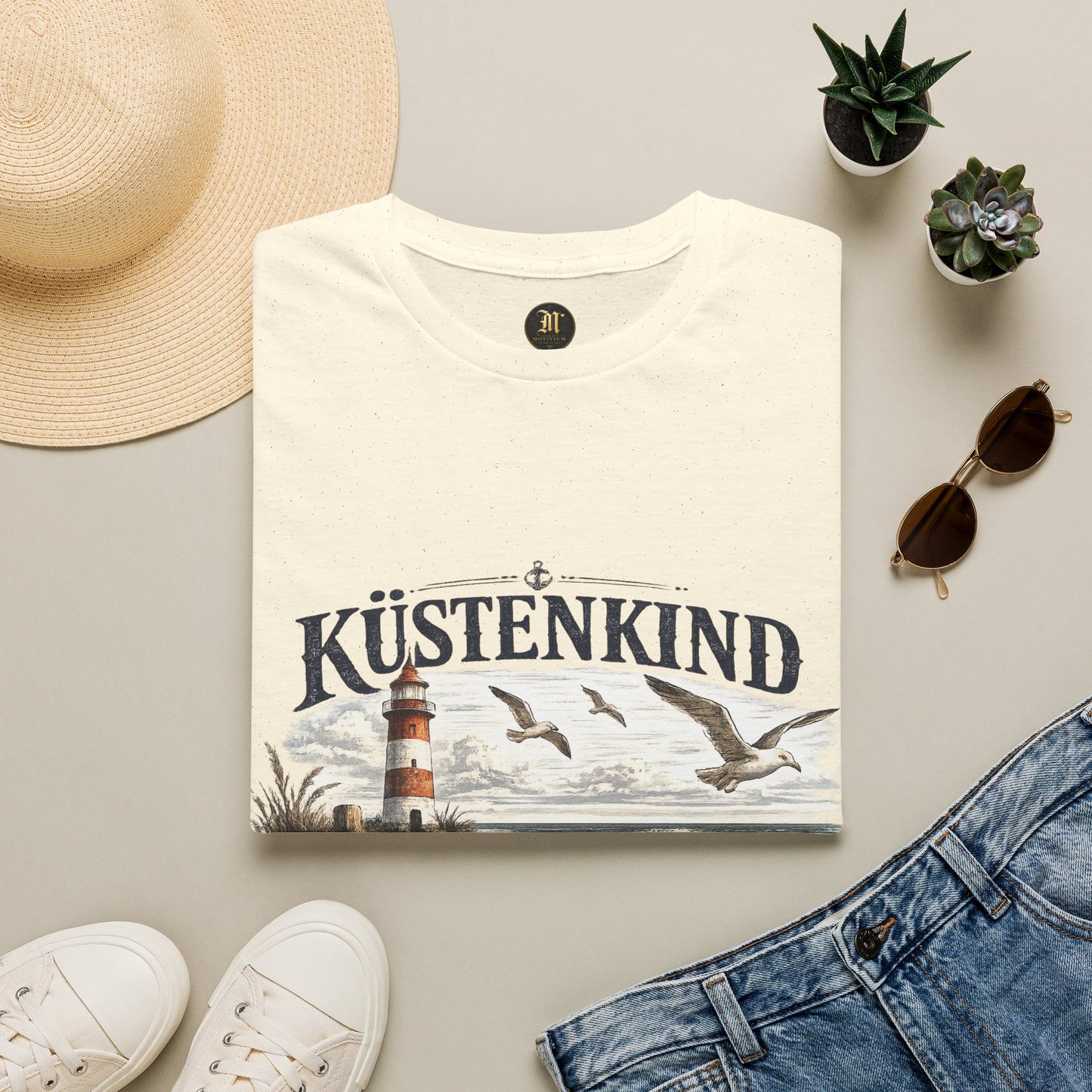 🌊 Küstenkind – Nordisch. Wild. Frei. | Vintage Nordsee T-Shirt mit Robbe & Leuchtturm