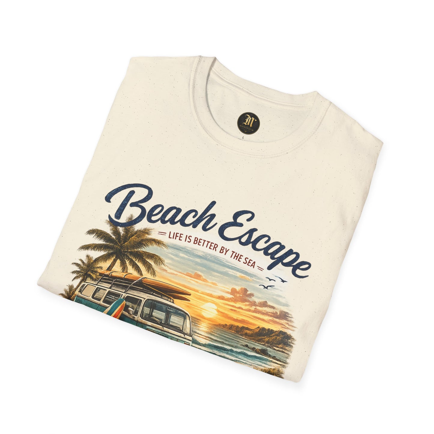 Beach Escape – Life Is Better By The Sea T-Shirt | Vintage Surf Van Beach Shirt | Summer Roadtrip Tee