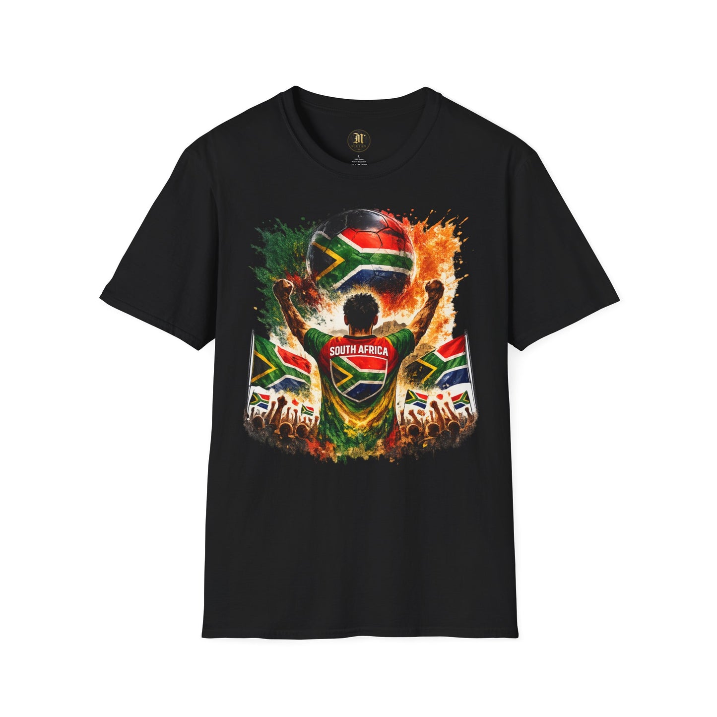Südafrika Fußball Fan T-Shirt – Südafrika Flagge Supporter Design | Fußball Fanartikel | Geschenk für Fußballfans
