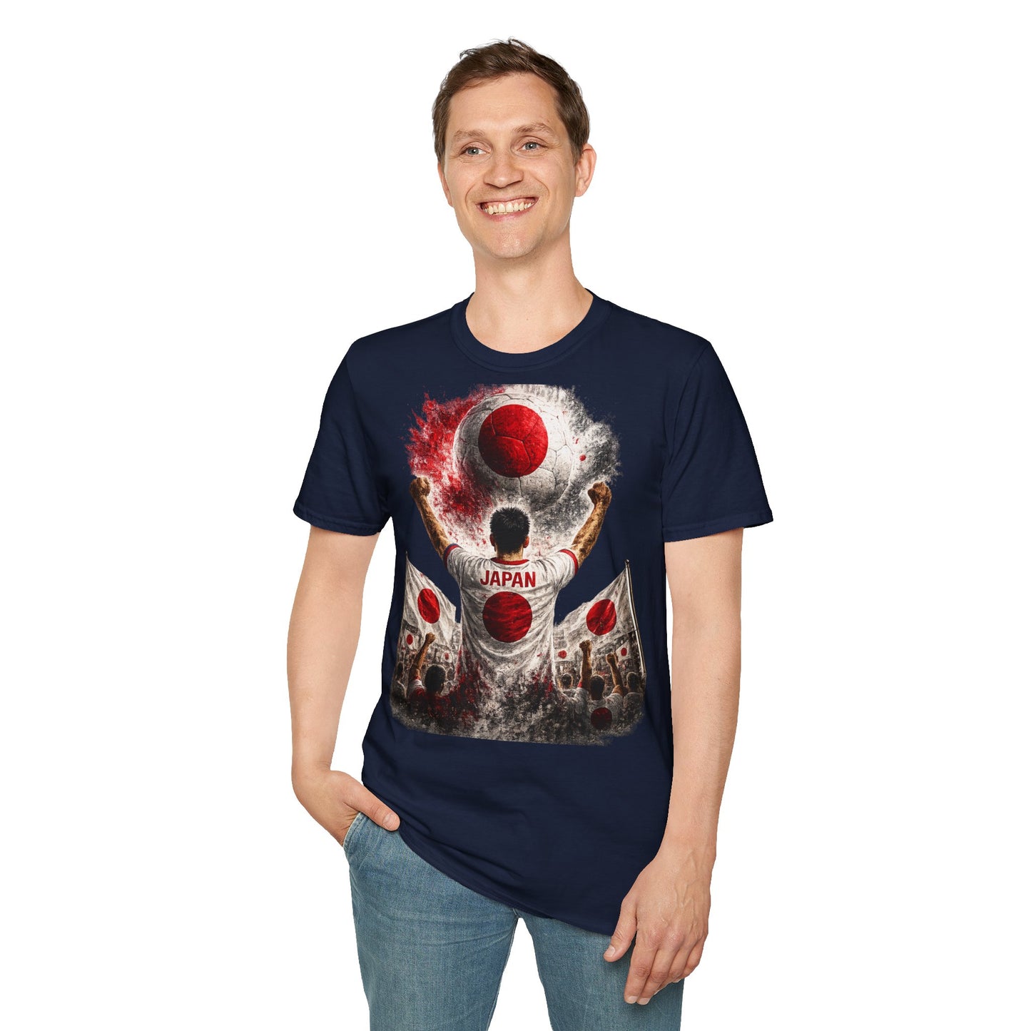 Japan Fußball Fan T-Shirt | Japan Supporter Shirt | Japan Fan Design | Fußball Fanartikel | Geschenk für Japan Fans