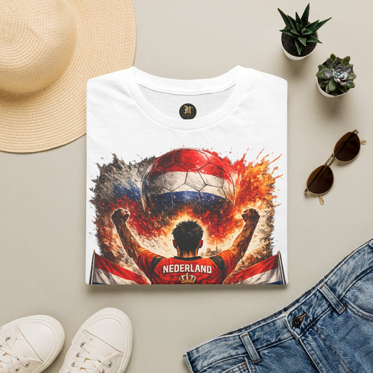 Niederlande Fußball Fan T-Shirt – Holland Flagge Supporter Design | Fußball Fanartikel | Geschenk für Fußballfans