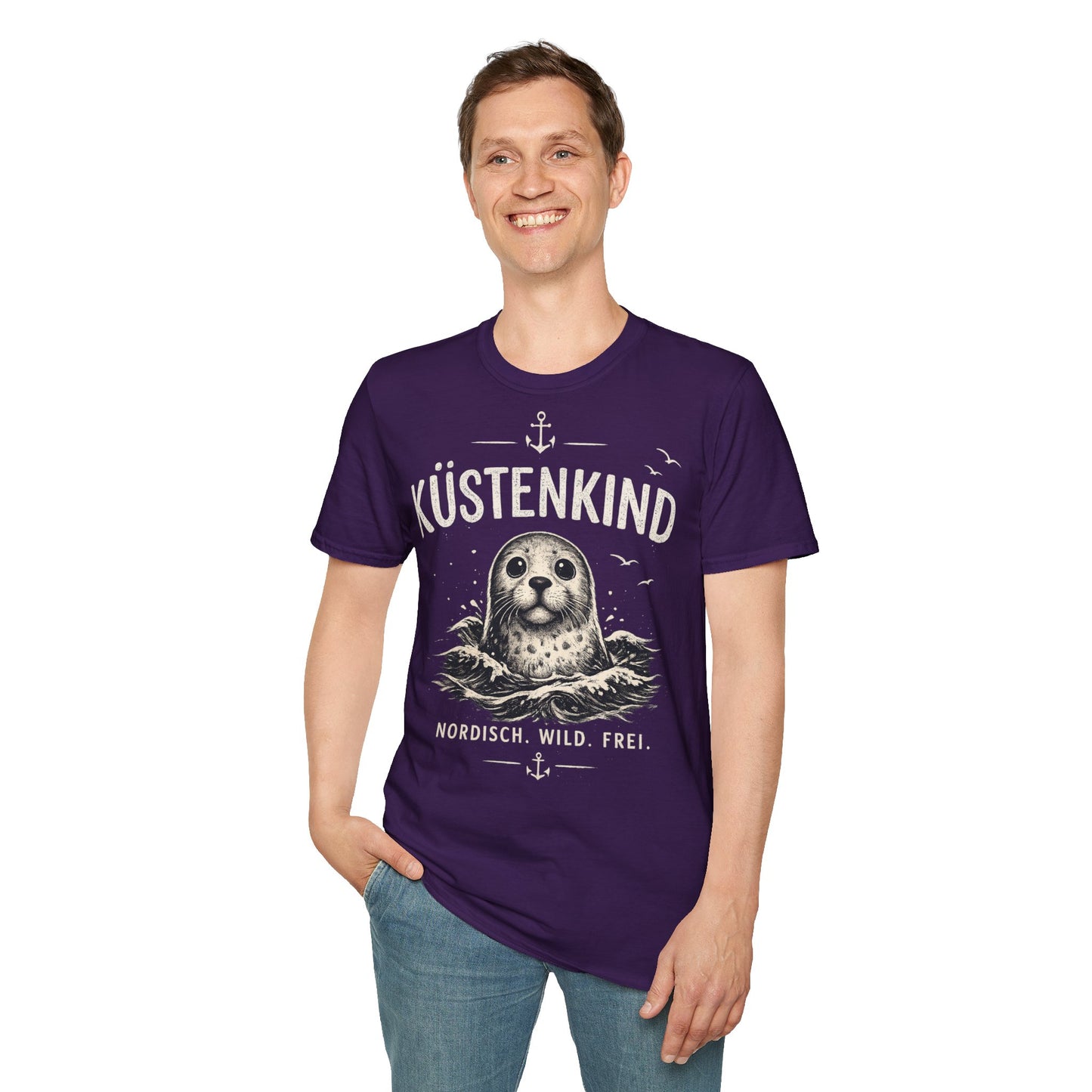 Küstenkind Robbe T-Shirt – Nordisch Wild Frei | Maritime Küstenliebe | Seal Ocean Beach Shirt | Nordsee Ostsee Geschenk