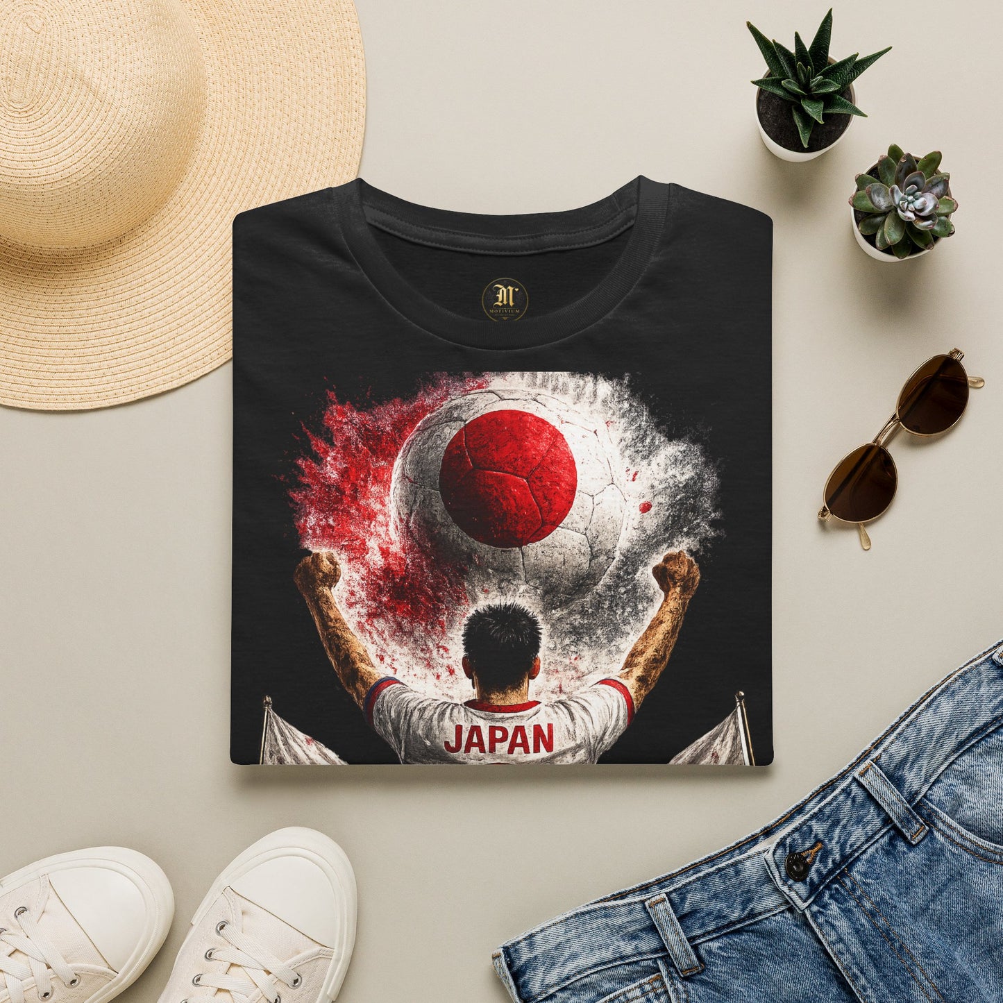 Japan Fußball Fan T-Shirt | Japan Supporter Shirt | Japan Fan Design | Fußball Fanartikel | Geschenk für Japan Fans