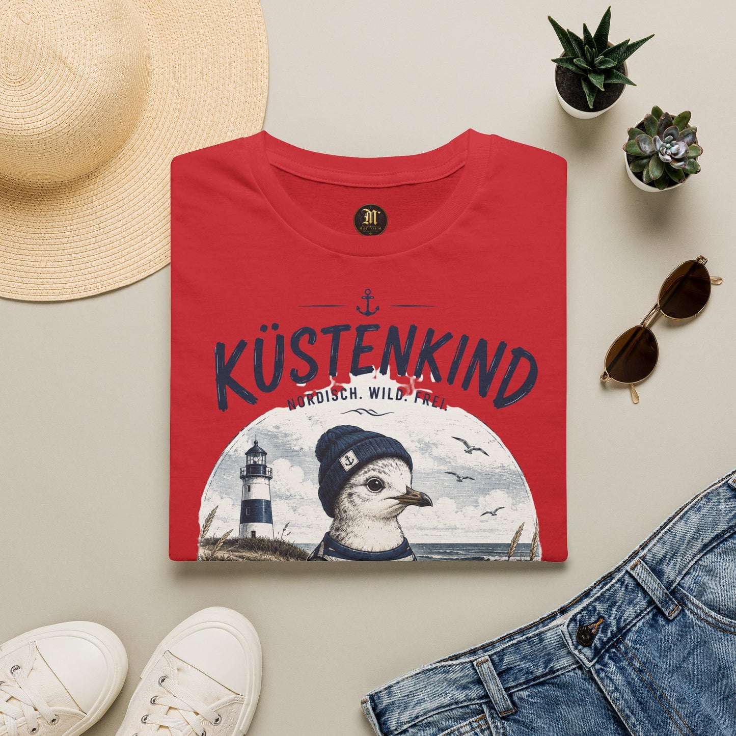 Küstenkind Möwe T-Shirt – Nordisch. Wild. Frei. | Maritimes Küstendesign für Nordsee- & Ostseefans