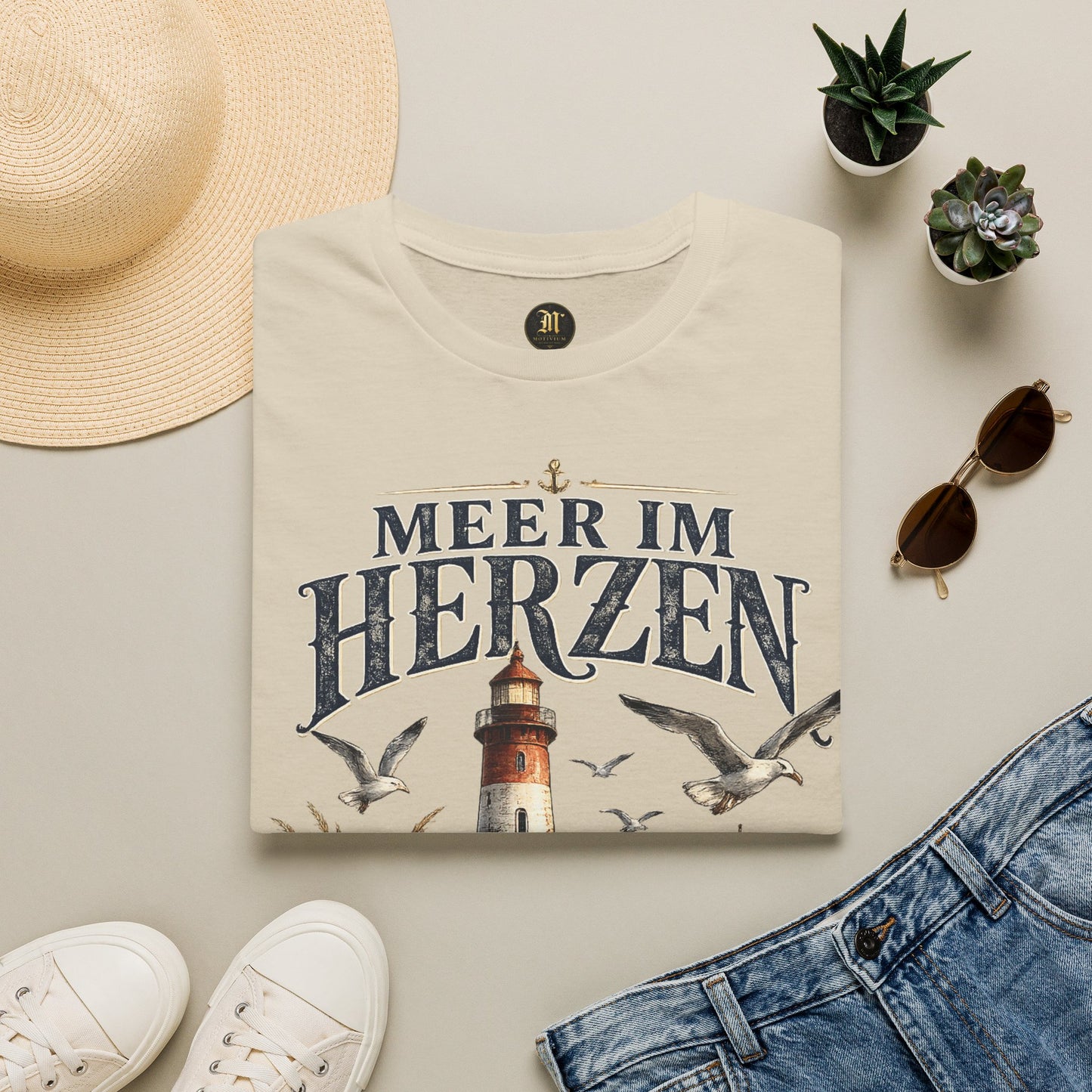 🌊 Meer im Herzen – Vintage Küsten T-Shirt