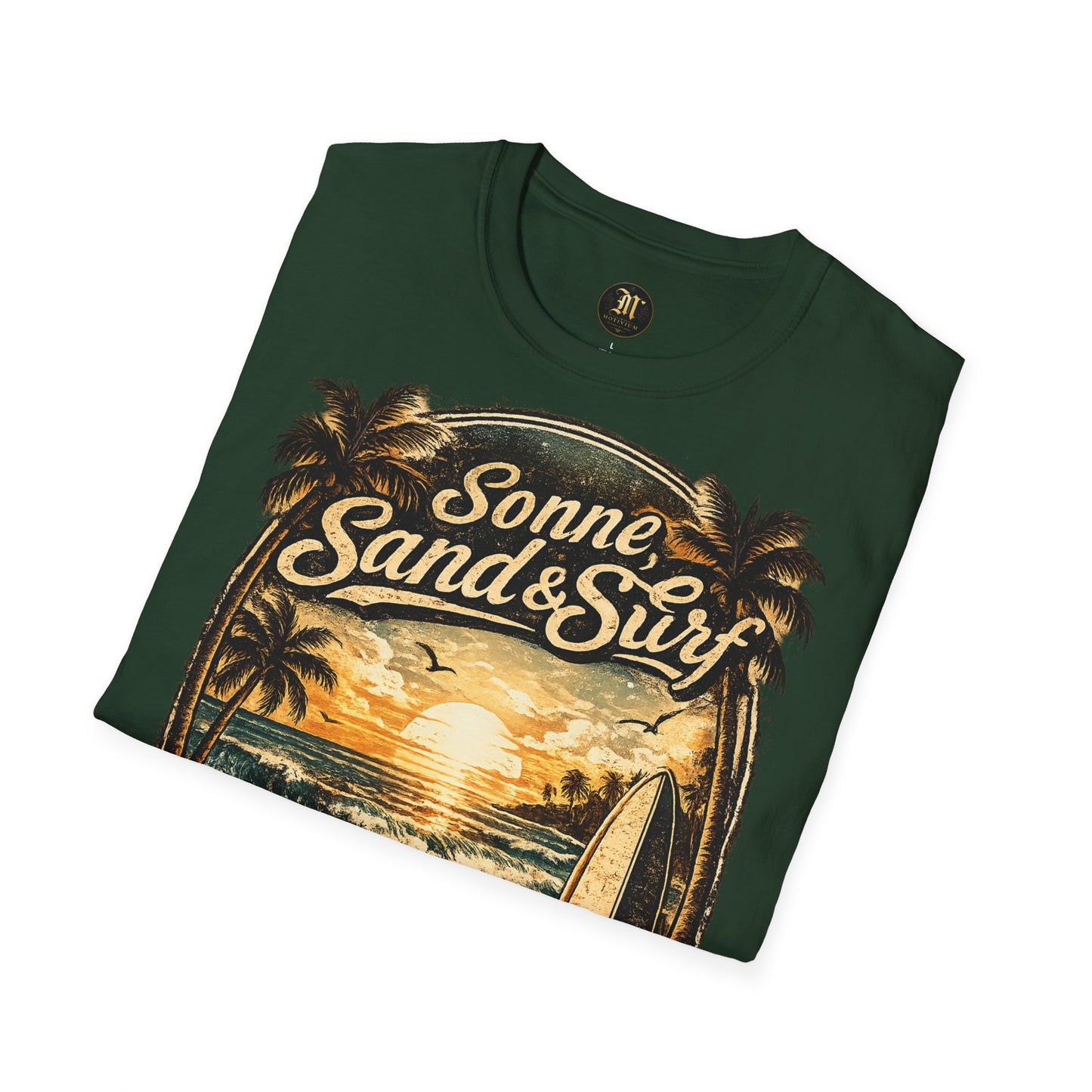 🌴 Sonne, Sand & Surf T-Shirt – Lebe Frei | Vintage Beach Lifestyle Design