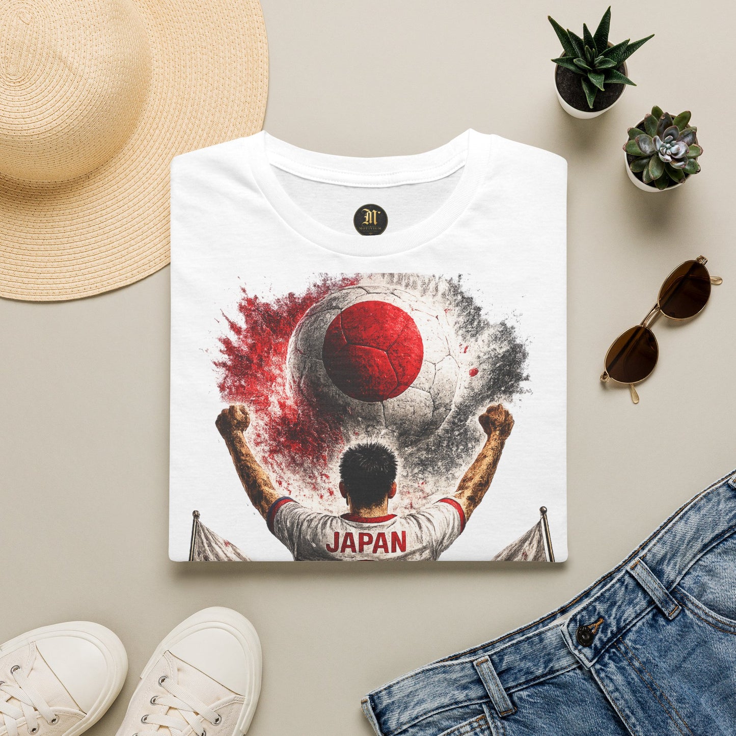 Japan Fußball Fan T-Shirt | Japan Supporter Shirt | Japan Fan Design | Fußball Fanartikel | Geschenk für Japan Fans
