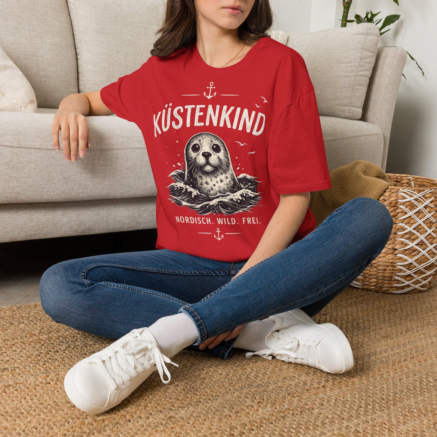 Küstenkind Robbe T-Shirt – Nordisch Wild Frei | Maritime Küstenliebe | Seal Ocean Beach Shirt | Nordsee Ostsee Geschenk
