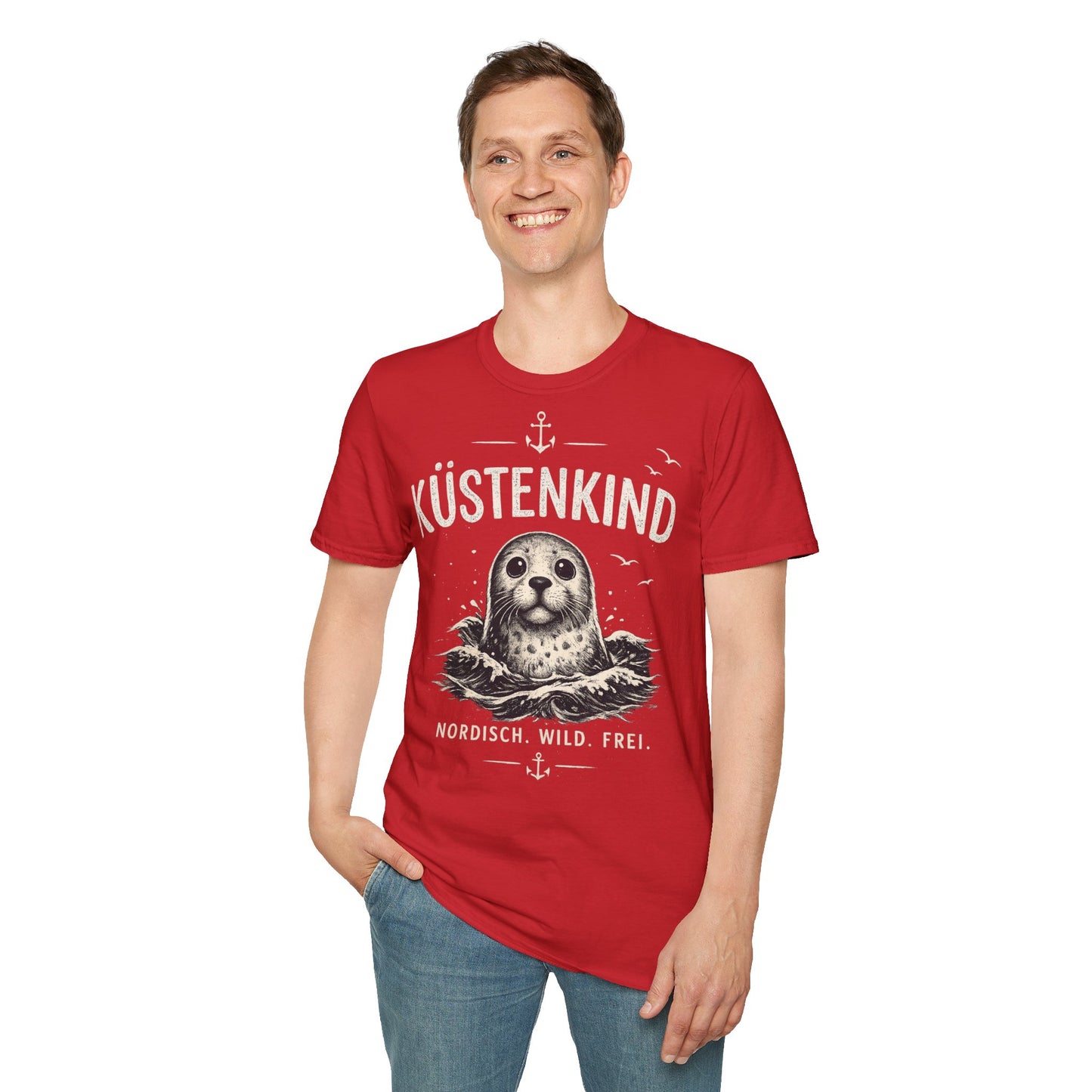 Küstenkind Robbe T-Shirt – Nordisch Wild Frei | Maritime Küstenliebe | Seal Ocean Beach Shirt | Nordsee Ostsee Geschenk