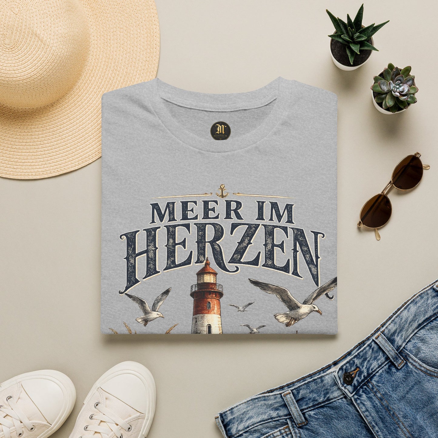 🌊 Meer im Herzen – Vintage Küsten T-Shirt