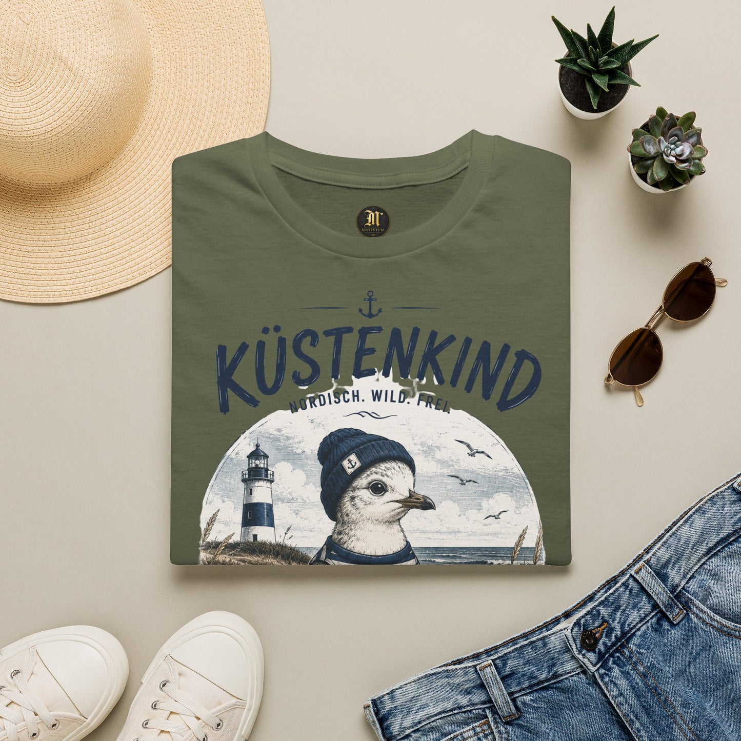 Küstenkind Möwe T-Shirt – Nordisch. Wild. Frei. | Maritimes Küstendesign für Nordsee- & Ostseefans