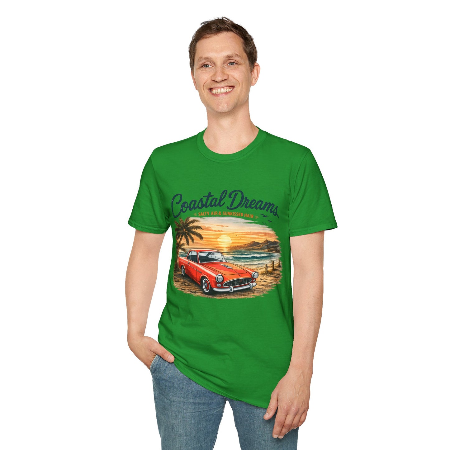 Coastal Dreams T-Shirt – Salzige Luft & Sonnengeküsstes Haar | Vintage Oldtimer Strand Motiv