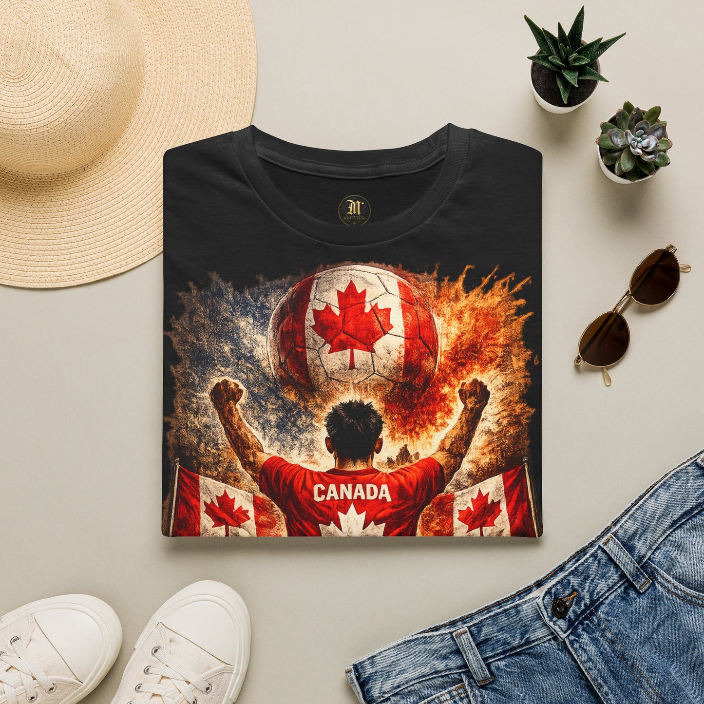 Kanada Fußball Fan T-Shirt | Kanada Supporter Shirt | Canada Fan Design | Fußball Fanartikel | Geschenk für Kanada Fans