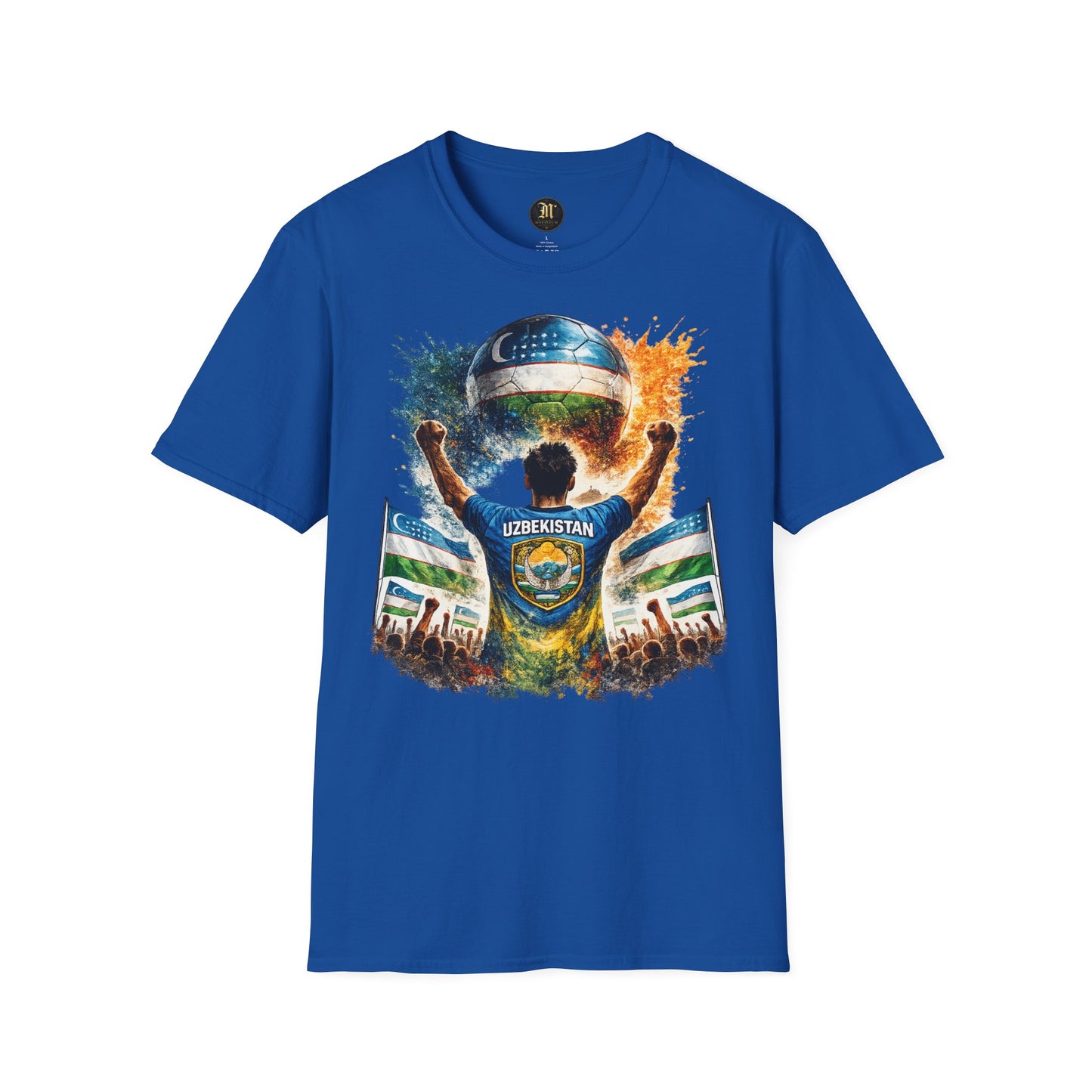 Usbekistan Fußball Fan T-Shirt – Usbekistan Flagge Supporter Design | Fußball Fanartikel | Geschenk für Fußballfans
