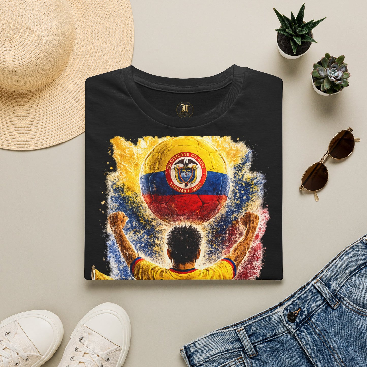 Kolumbien Fußball Fan T-Shirt | Kolumbien Supporter Shirt | Colombia Fan Design | Fußball Fanartikel | Geschenk für Kolumbien Fans