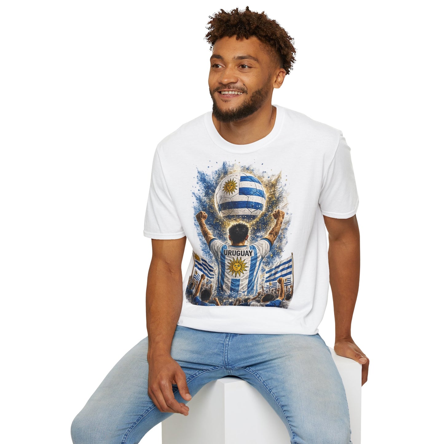 Uruguay Fußball Fan T-Shirt | Uruguay Supporter Shirt | Uruguay Fan Design | Fußball Fanartikel | Geschenk für Uruguay Fans