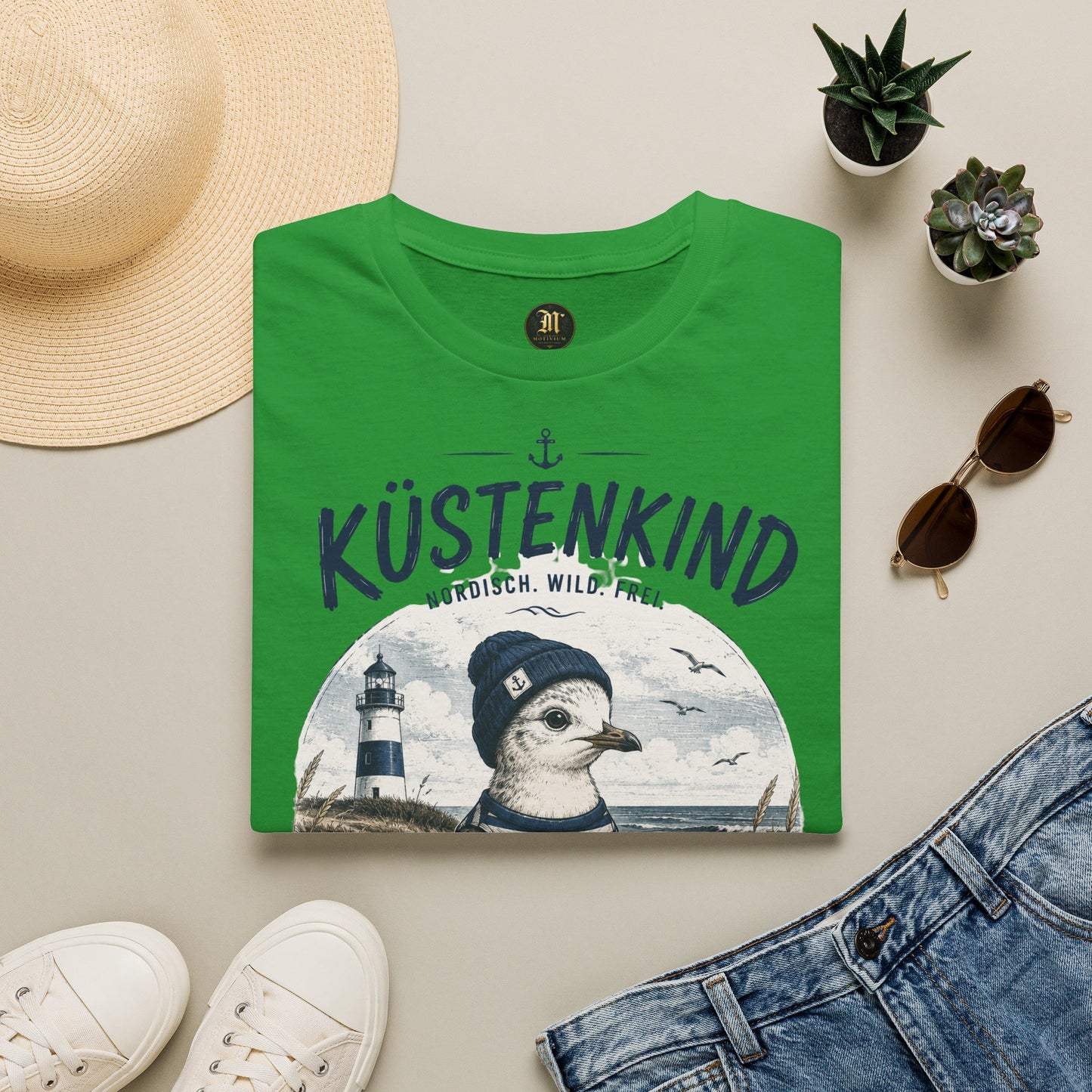 Küstenkind Möwe T-Shirt – Nordisch. Wild. Frei. | Maritimes Küstendesign für Nordsee- & Ostseefans